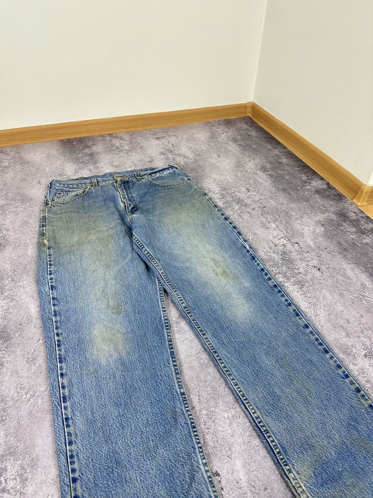 Carhartt Vintage Carhartt Light Blue Distressed Opium USA Work Jeans Size US 34 / EU 50 - 11 Thumbnail