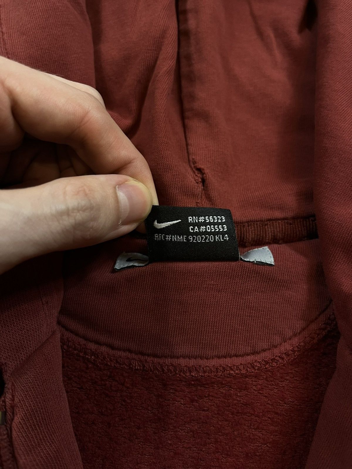 Nike × Vintage 90s Nike Swoosh Vintage Y2K Oversized Distressed Zip Hoodie Size US L / EU 52-54 / 3 - 4 Thumbnail