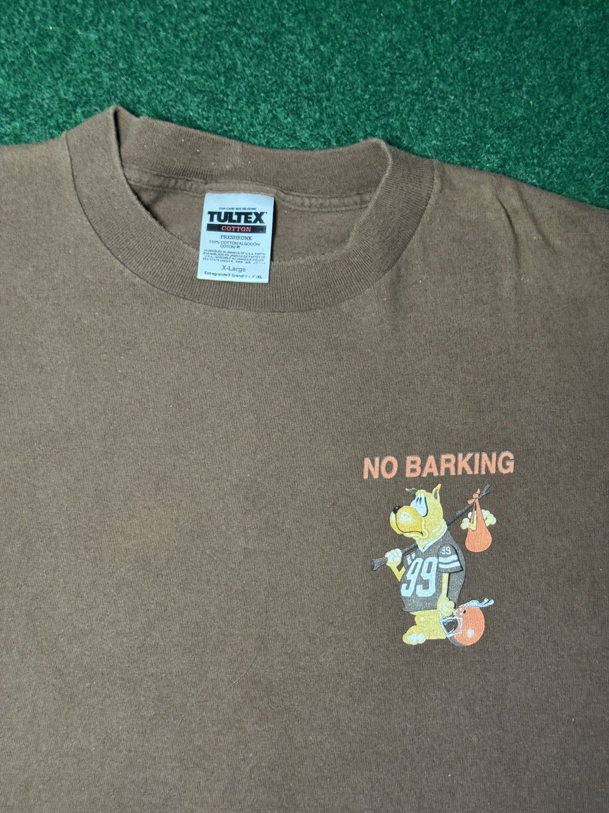Tultex No Barking Til The Dawgs Come Home Cleveland Browns T Shirt Size US XL / EU 56 / 4 - 4 Thumbnail
