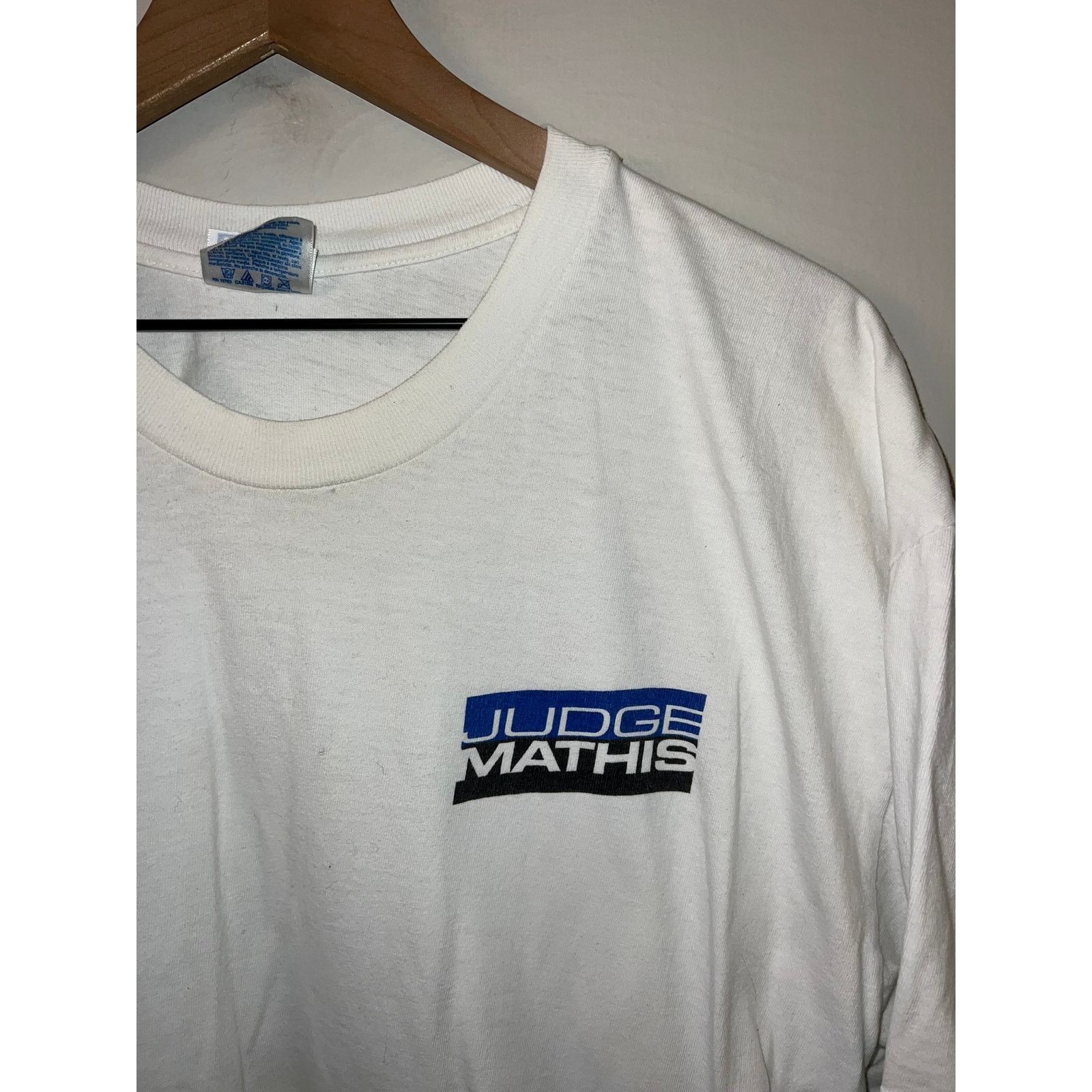 Hanes Vintage Judge Mathis Shirt 1st Season White Tee TV Show XL Size US XL / EU 56 / 4 - 2 Thumbnail