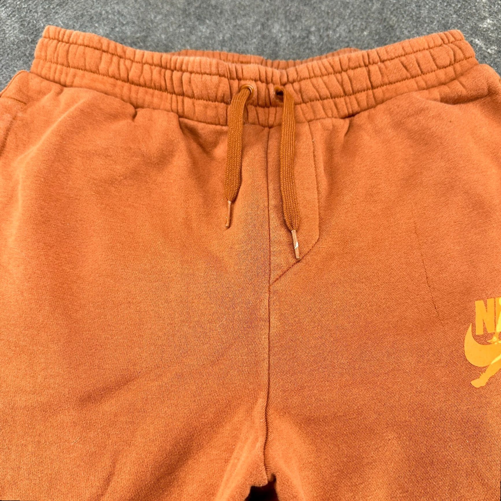 Jordan Brand Air Jordan Pants Men Small Orange Sweat Jogger Fleece Nylon Stretch Logo Jumpman Size US 29 - 2 Thumbnail