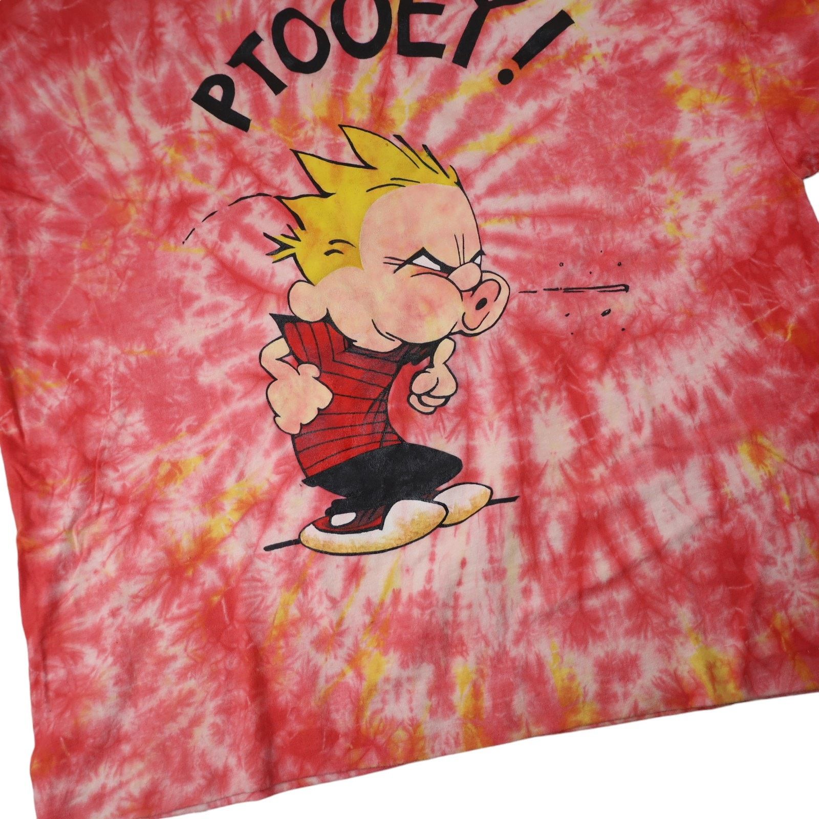 Vintage Vintage Calvin and Hobbes Graphic Tie Dyed Graphic T Shirt Size US XL / EU 56 / 4 - 3 Thumbnail