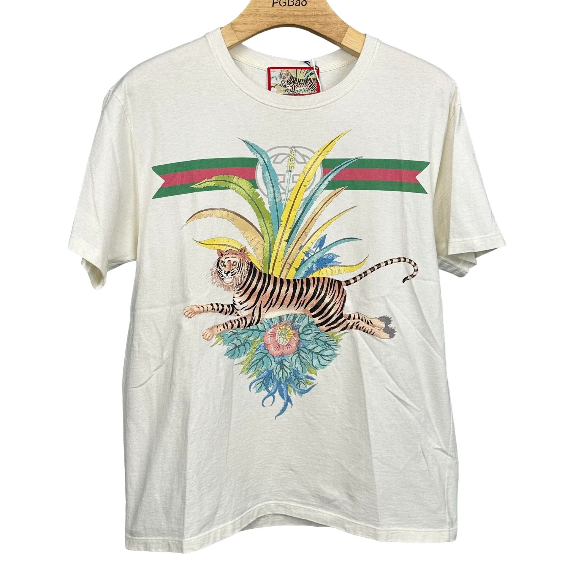 Gucci Gucci Tiger Floral Print T-Shirt Size S Size US S / EU 44-46 / 1 - 1 Thumbnail