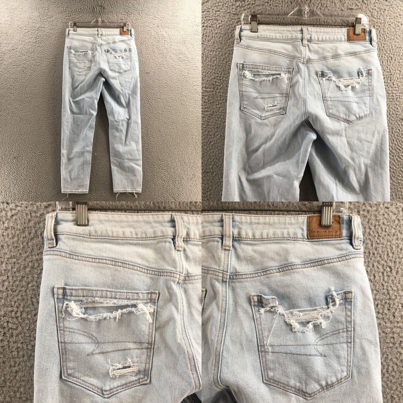 American Eagle Outfitters American Eagle Outfitters Mom Jeans Womens 8R Blue Denim Distressed Zip Fly 5-Pocket Regular Waist 31in Inseam 26in size 8 Size 30" / US 8 / IT 44 - 10 Thumbnail