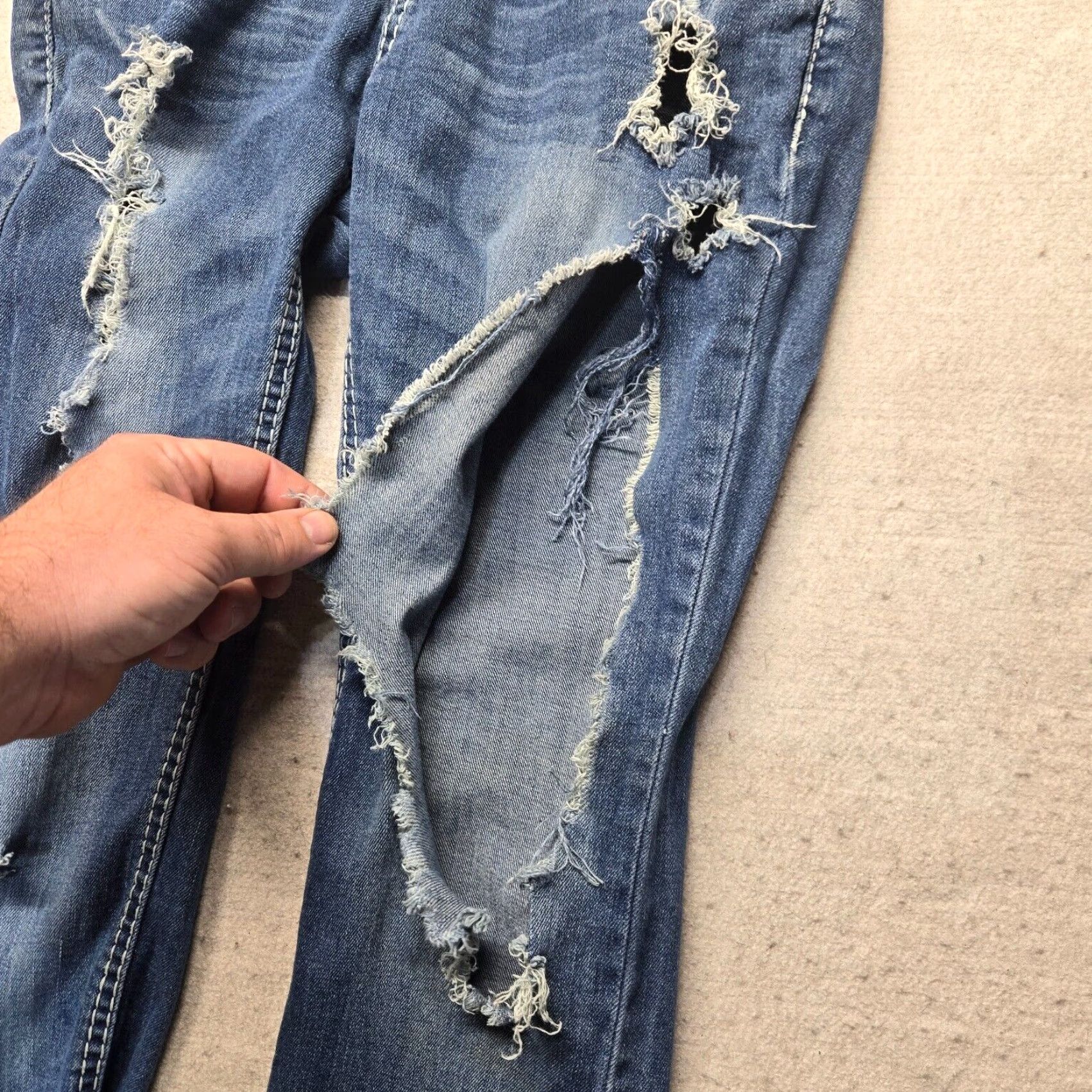 Denime Vintage Premiere Womens Jeans Low Rise Light Blue Stretch Bootcut 4 Adult Denim Size 27" / US 4 / IT 40 - 5 Thumbnail
