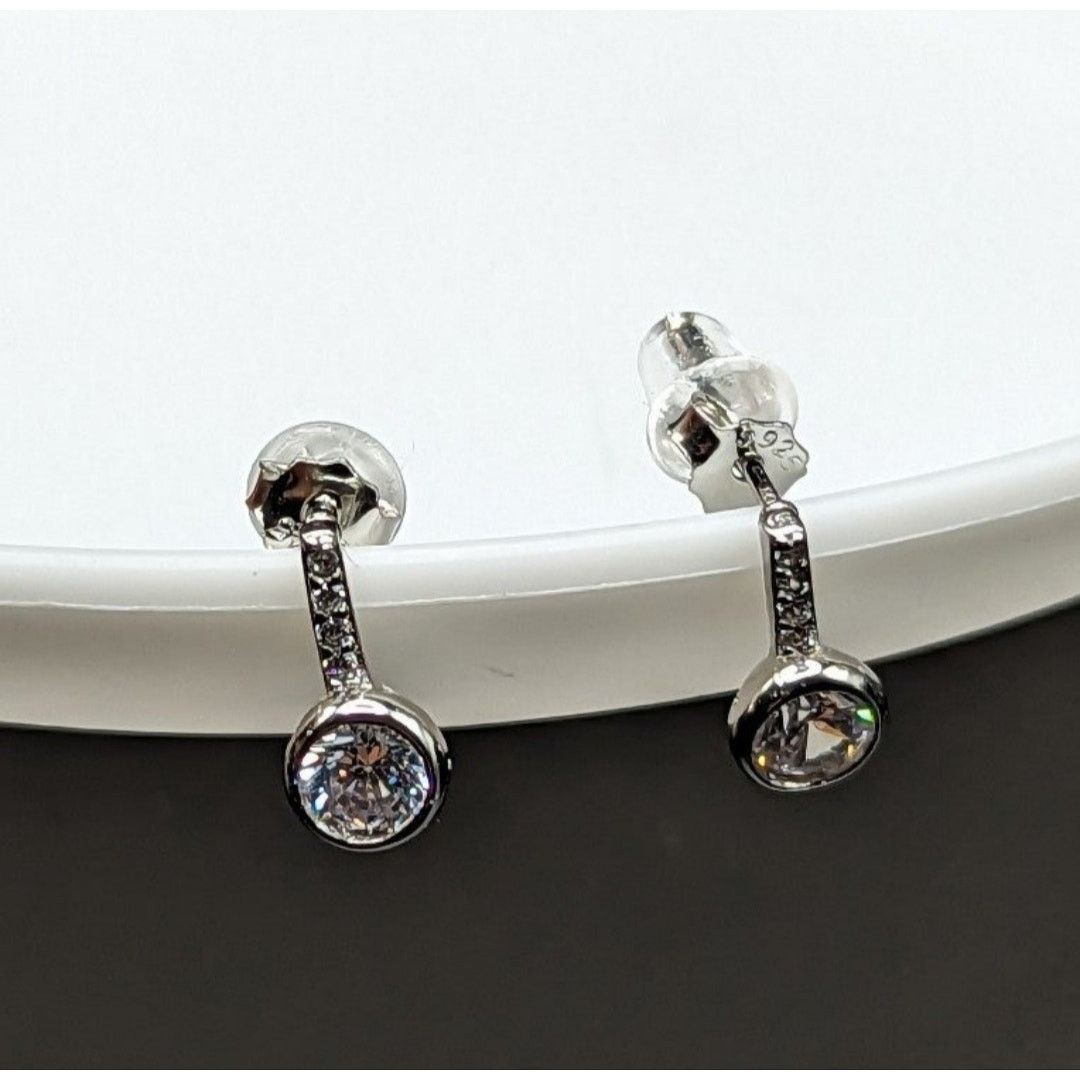Other Stud Earrings Cubic Zirconia Rhodium Plated 925 Silver Size ONE SIZE - 8 Thumbnail