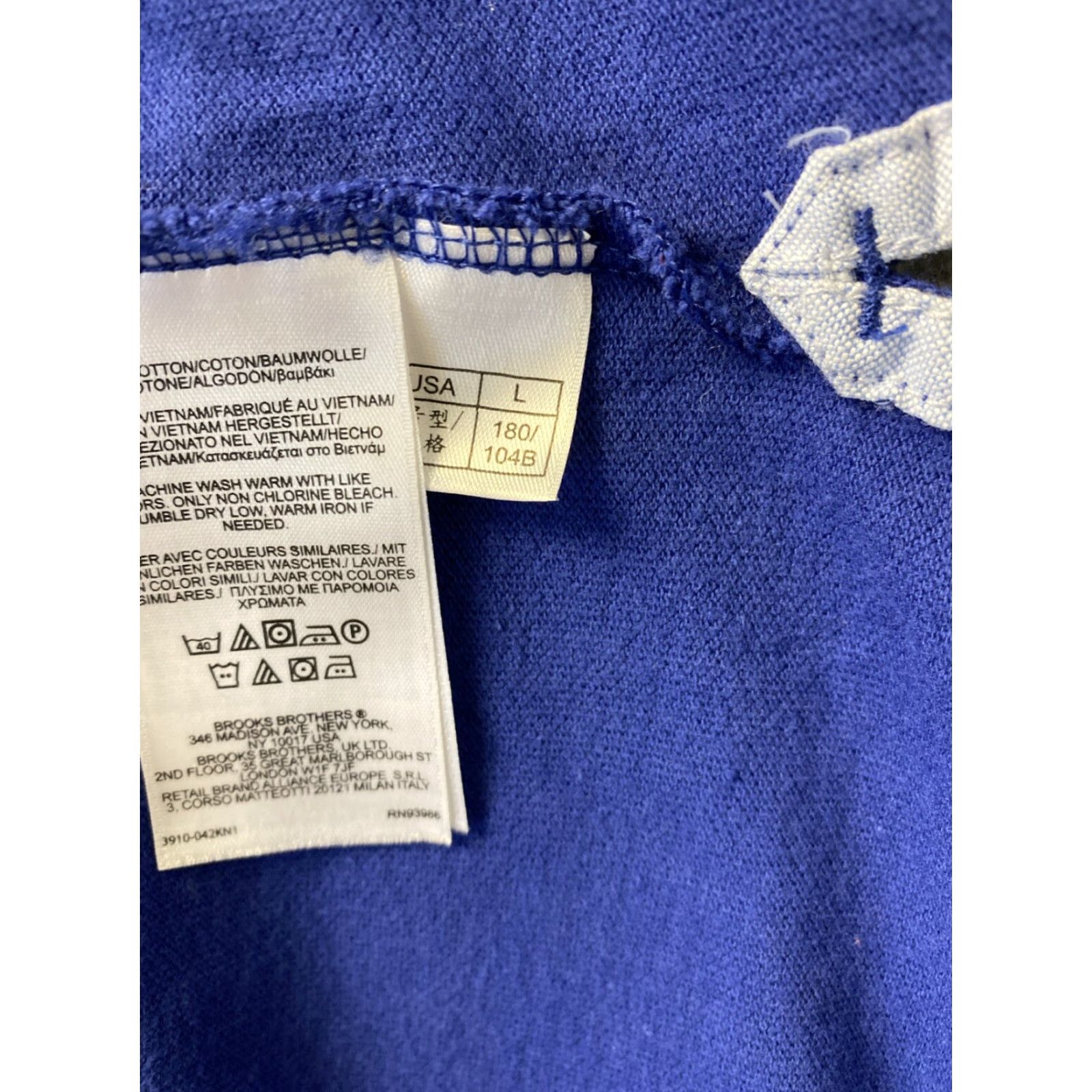 Brooks Brothers Brooks Brothers 346 Polo Shirt Men Large Regular Fit Dark Blue Logo Vintage Style Size US L / EU 52-54 / 3 - 8 Thumbnail