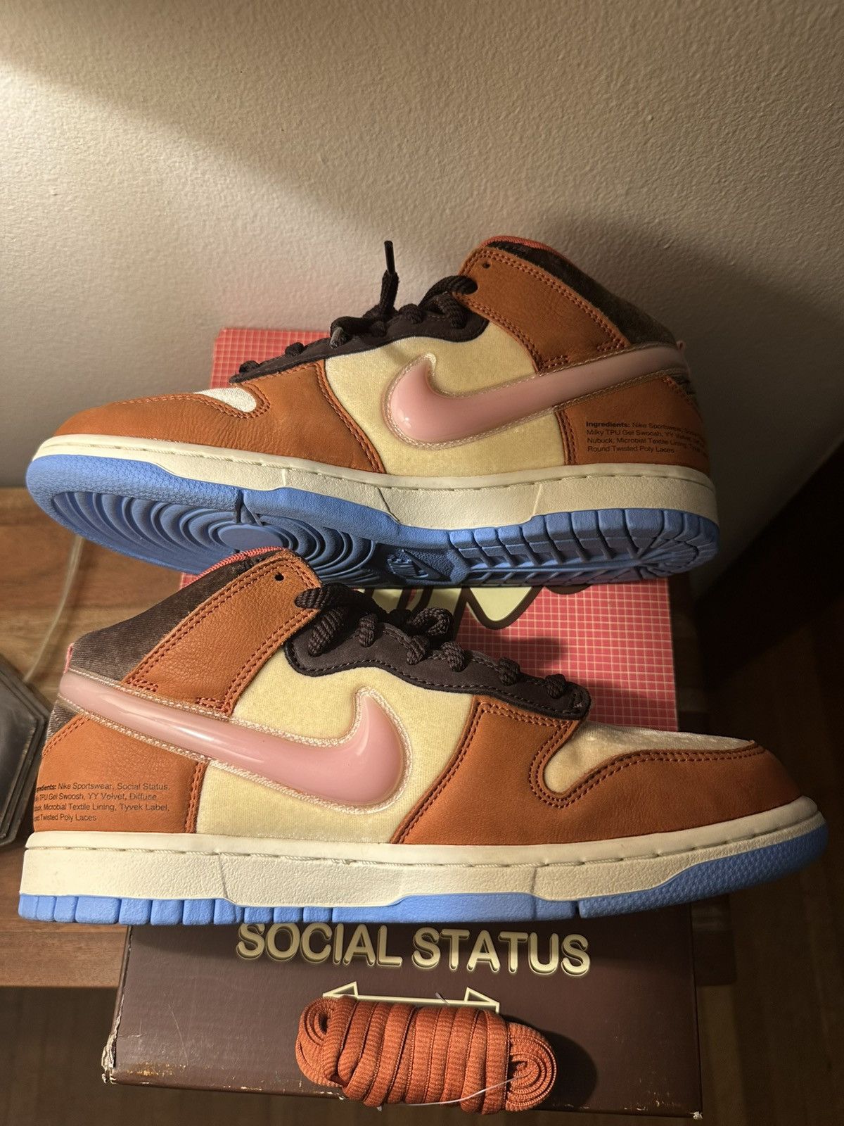 Nike × Social Status Nike/Social Status Dunk Chocolate Milk Size US 8.5 / EU 41-42 - 9 Thumbnail