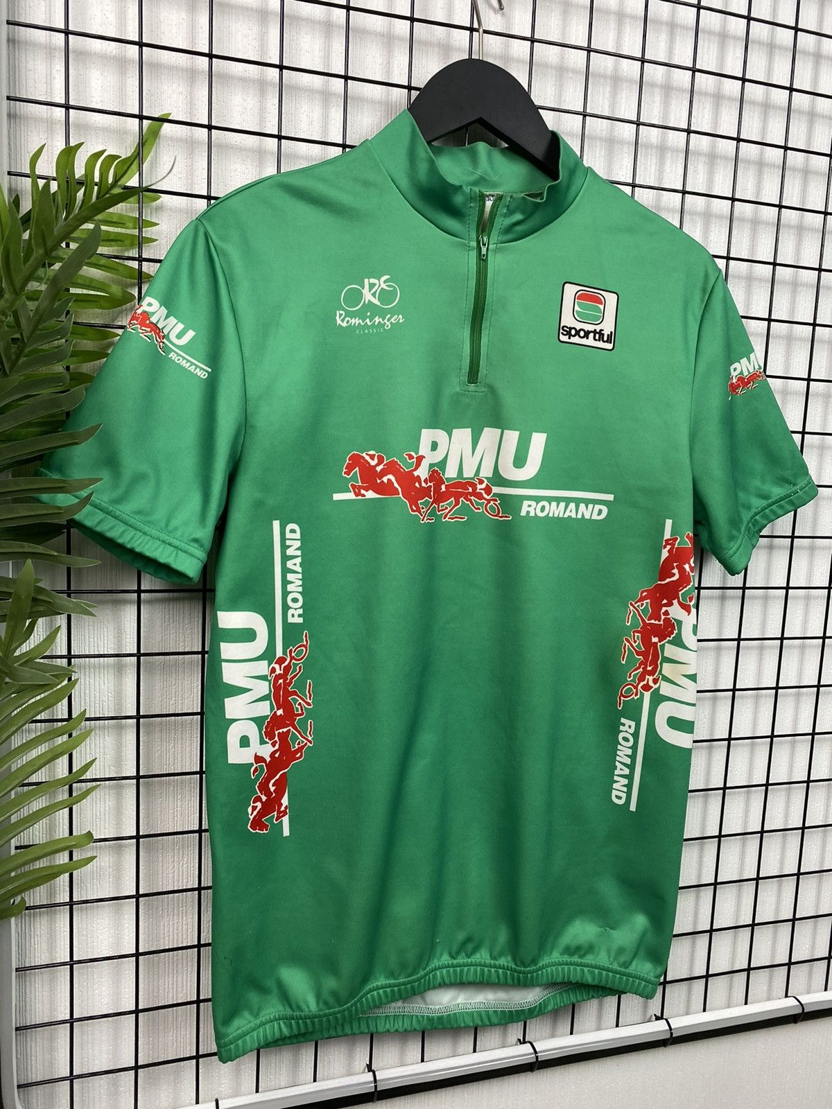 Other Rare Vintage PMU Romand Sportful Cycling Jersey Men L green Size US L / EU 52-54 / 3 - 2 Thumbnail