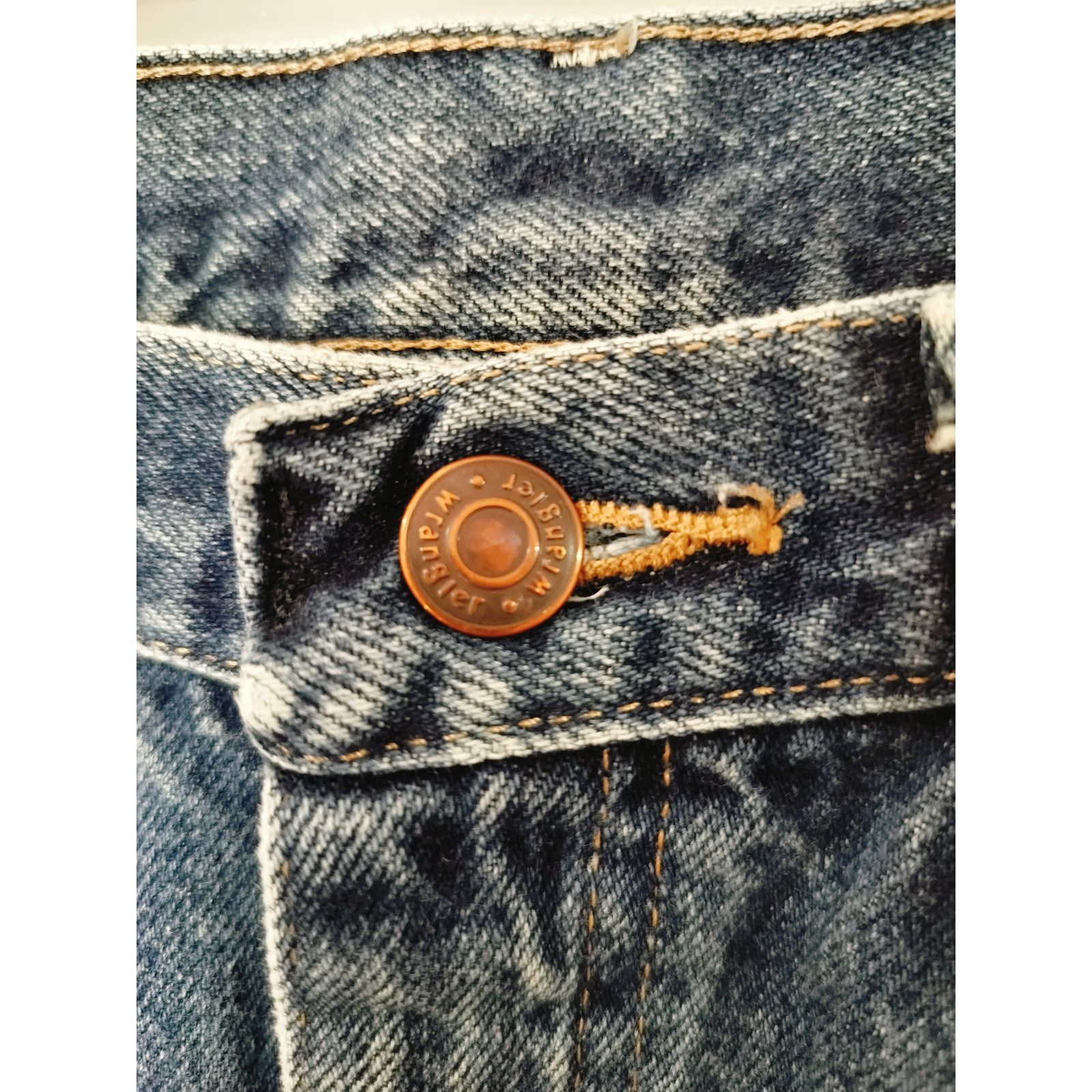 Wrangler Wrangler 35x32 Regular Fit Blue Denim Jeans Size US 35 - 4 Thumbnail