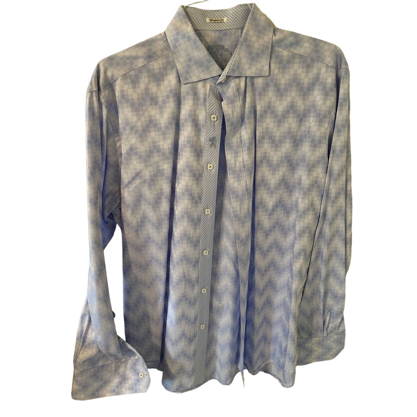 BUGATCHI Bugatchi Shaped Fit Long Sleeve Button Down Shirt, Blue, L Size US L / EU 52-54 / 3 - 1 Thumbnail