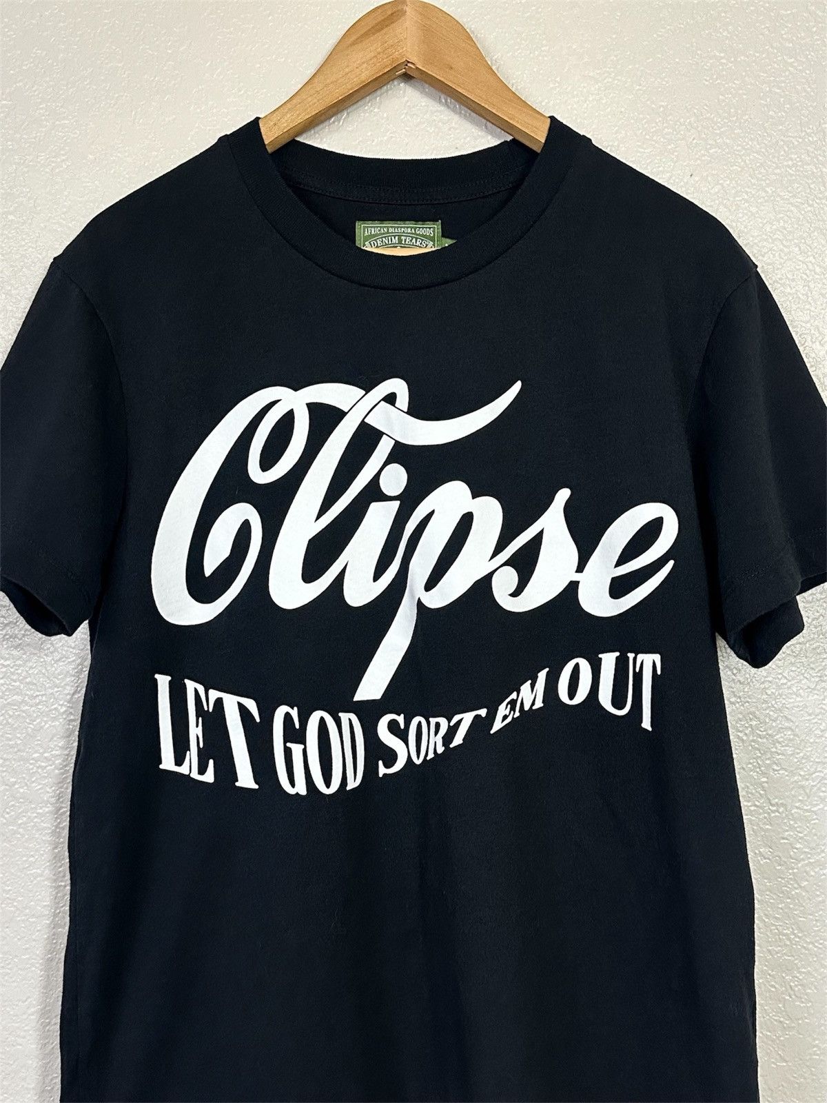 DENIM TEARS Denim Tears x Clipse Let God Sort Em Out 5th Anniversary Tee Size US M / EU 48-50 / 2 - 2 Thumbnail