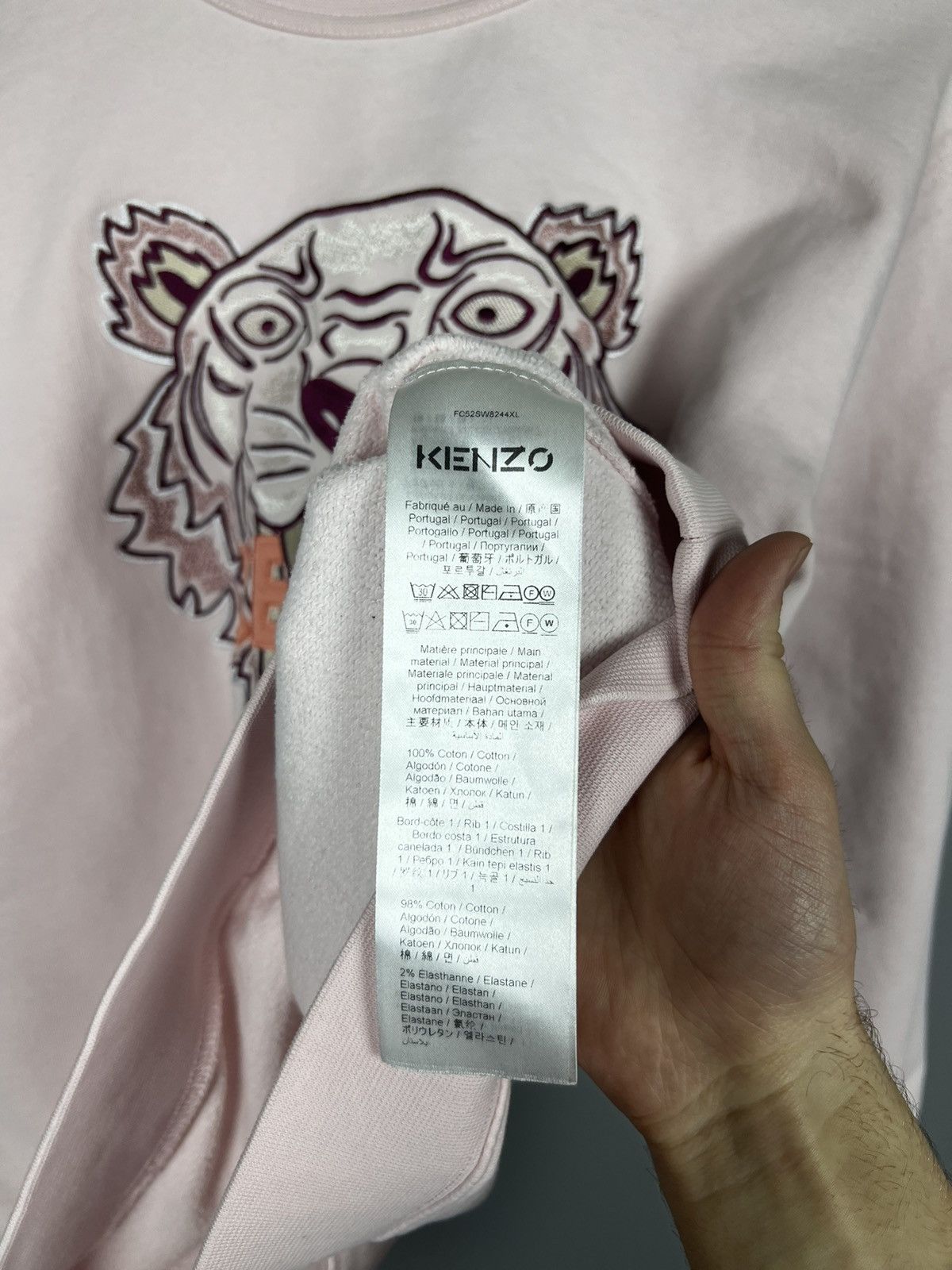 Kenzo Kenzo Paris Women's pink Sweatshirt Tiger Logo Size M Size M / US 6-8 / IT 42-44 - 6 Thumbnail