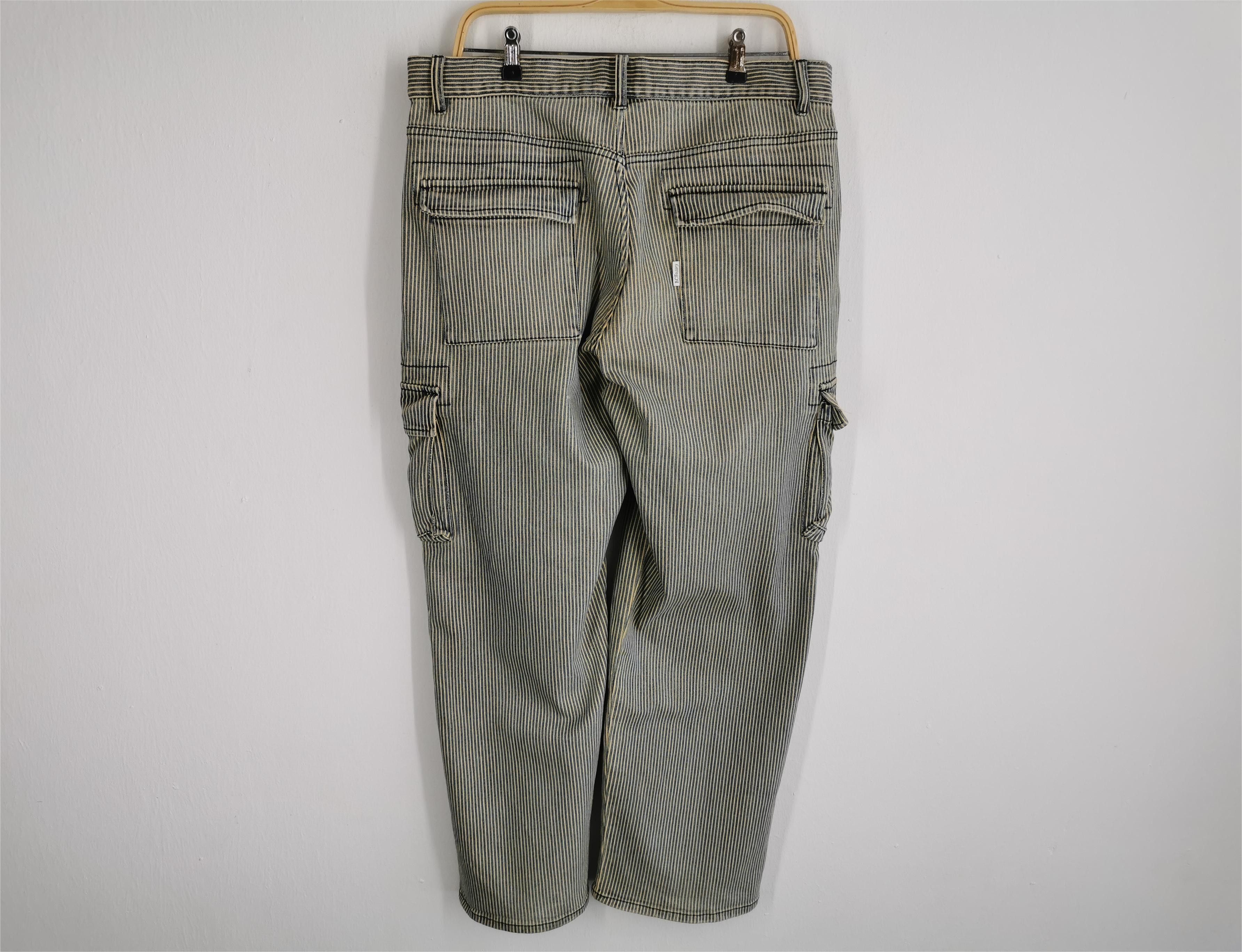 Vintage Vintage 90's BC Factory Hickory Cargo Denim Size 37 Size US 37 - 3 Thumbnail