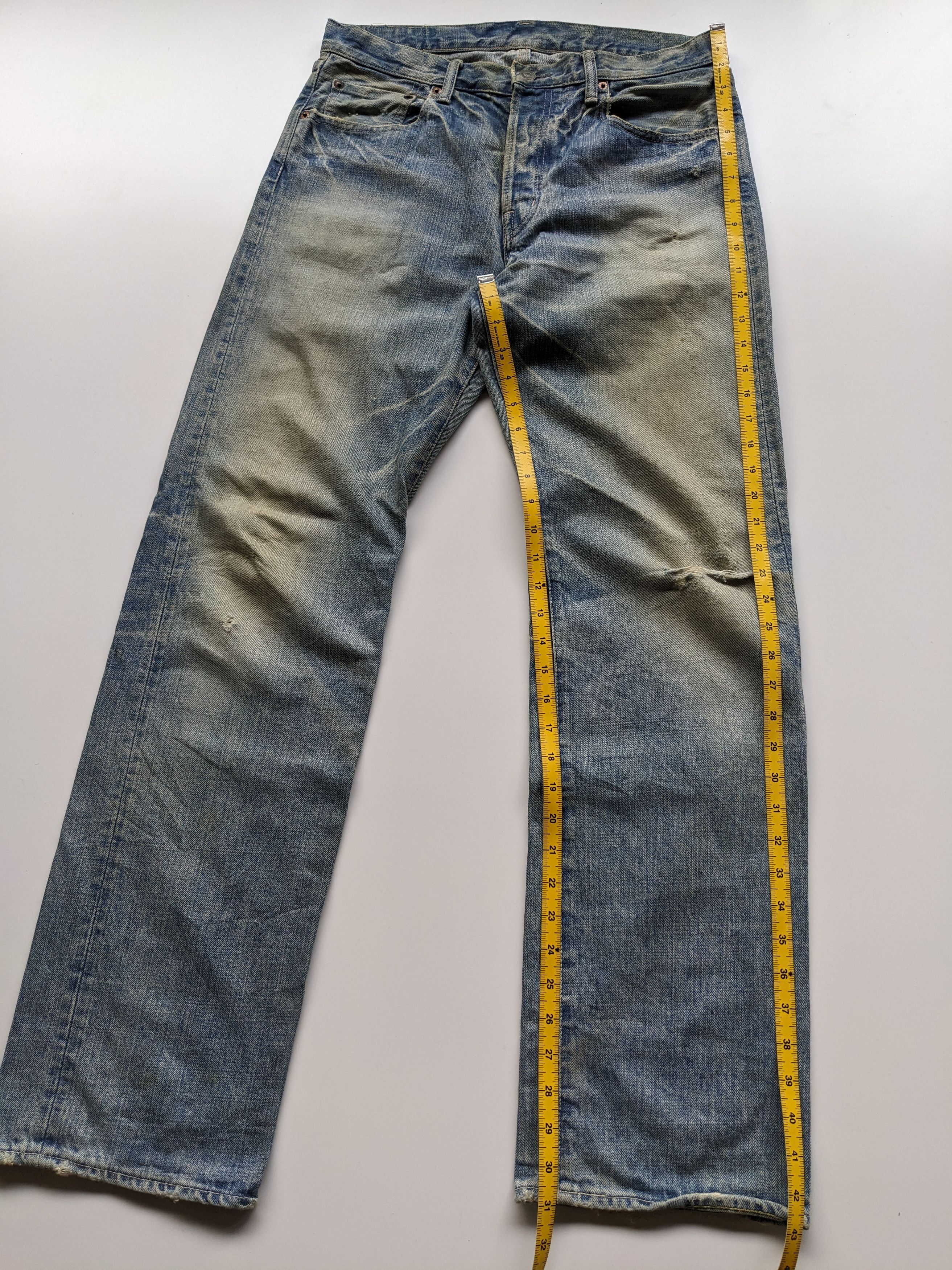 Spellbound Vintage Spellbound mudwash selvedge distressed jeans Size US 33 - 10 Thumbnail