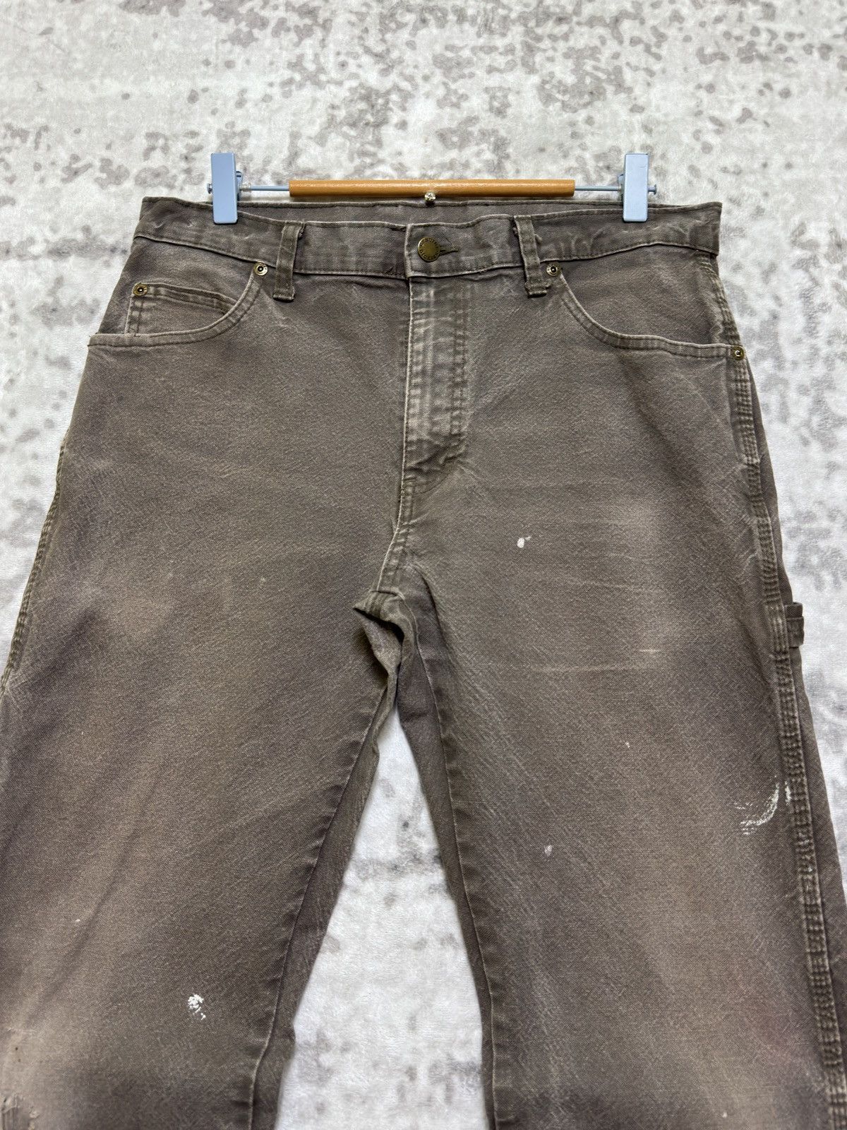 Dickies Vintage Brown Workwear Carpenter Pants Sun Faded Distressed Size US 32 / EU 48 - 3 Thumbnail