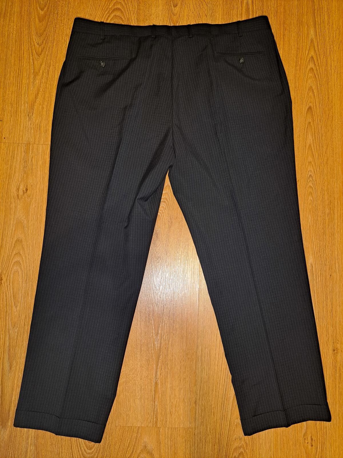 Polo Ralph Lauren Ralph Lauren Dress Pants Mens 42x30 Black Plaid Pleated Size 50R - 7 Thumbnail