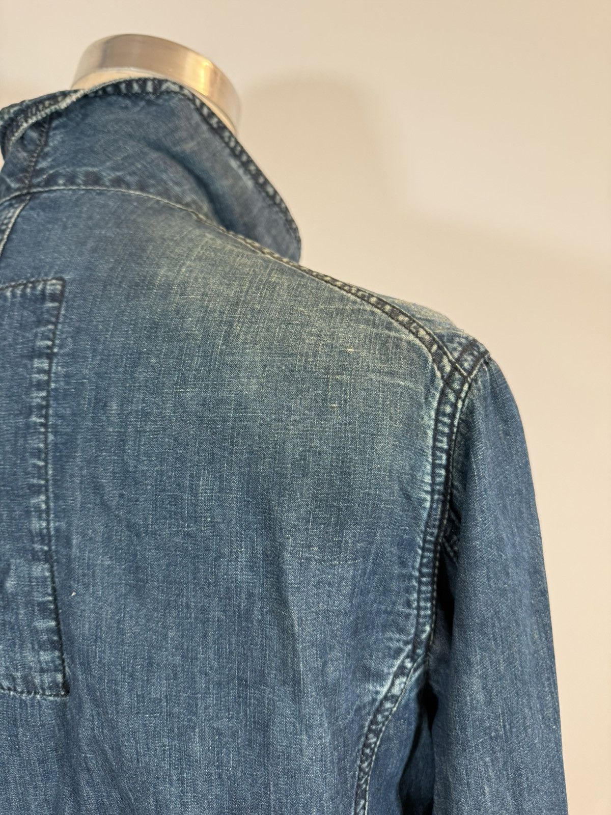 Yves Saint Laurent YSL SS2007 Cotton-Linen Denim Patchwork Chore Jacket - IT 54 Size US L / EU 52-54 / 3 - 12 Thumbnail