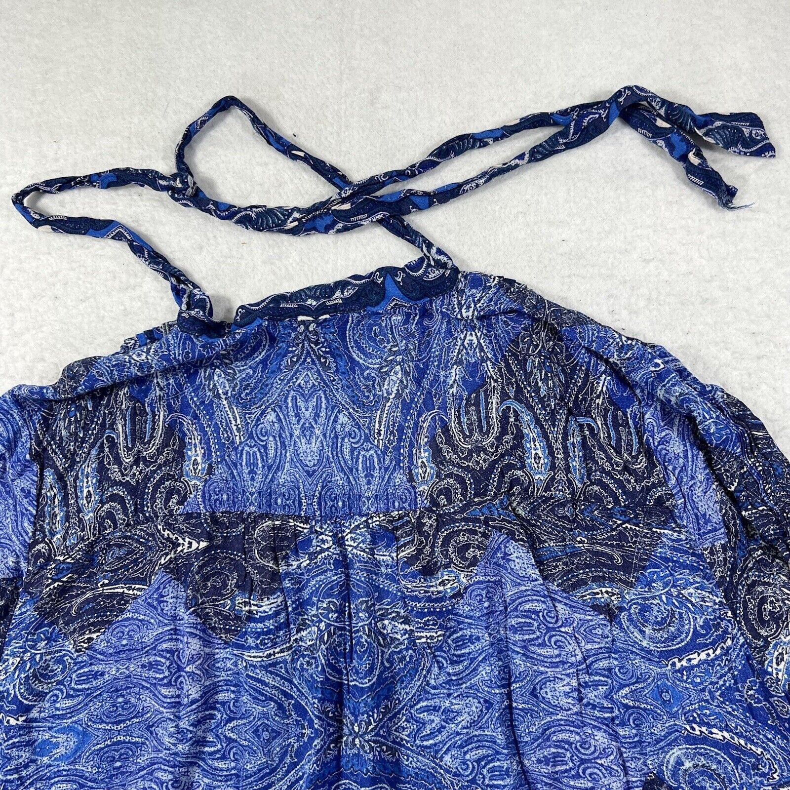 Lucky Brand Lucky Brand Blue & White Blouse Lightweight Top Size M / US 6-8 / IT 42-44 - 9 Thumbnail