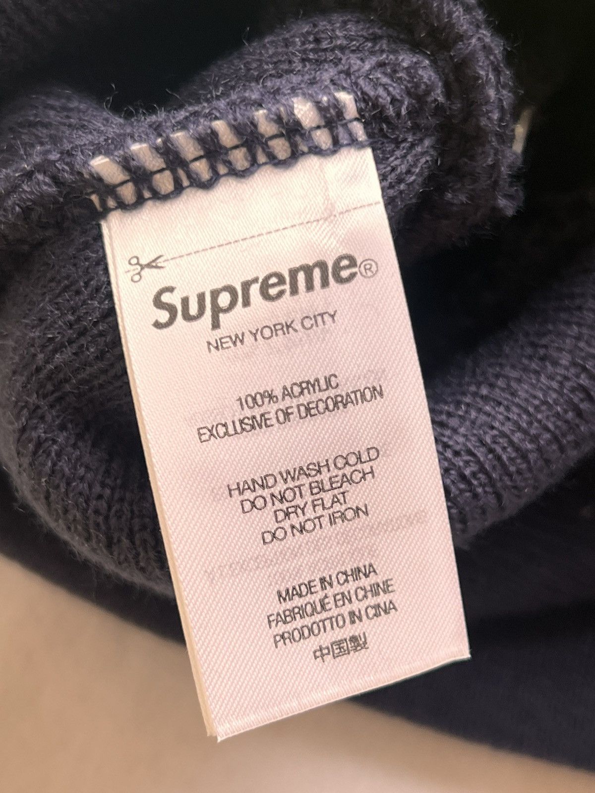 Supreme Supreme x Wu-Tang Clan Beanie Navy yellow hat cap headwear Size ONE SIZE - 14 Thumbnail