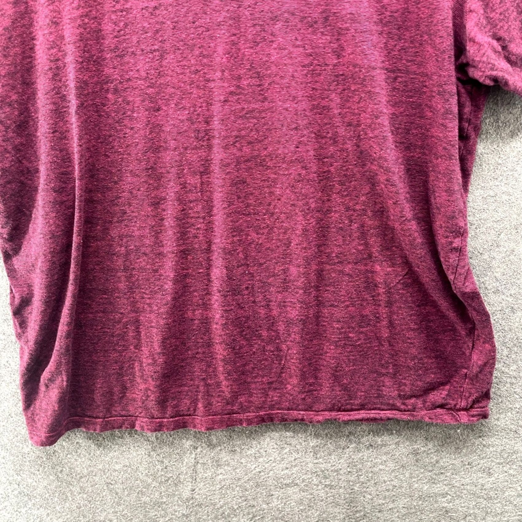 Old Navy Old Navy Soft Washed Crew Neck T-Shirt Mens XL Burgundy Striped Short Sleeve Size US XL / EU 56 / 4 - 4 Thumbnail