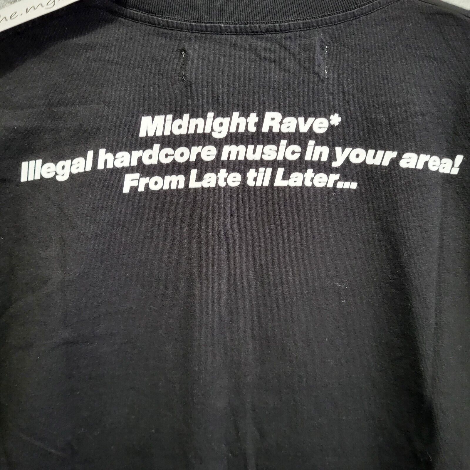 Midnight Rave 'I Fell In Love At' Black Tee Shirt Men's L