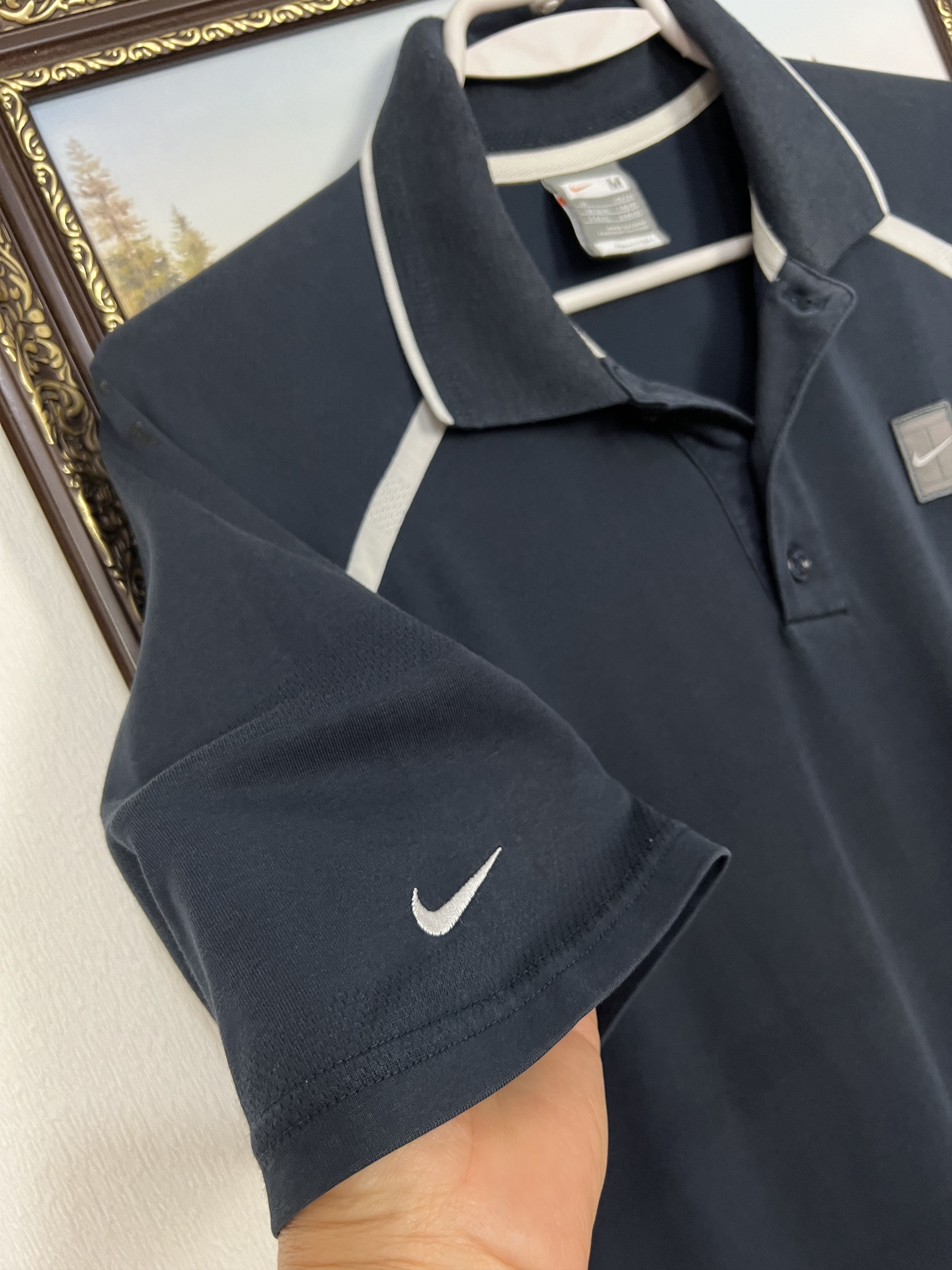 Nike Vintage Court Agassi Polo Tennis Shirt Jersey Trikot Rare Size US M / EU 48-50 / 2 - 5 Thumbnail
