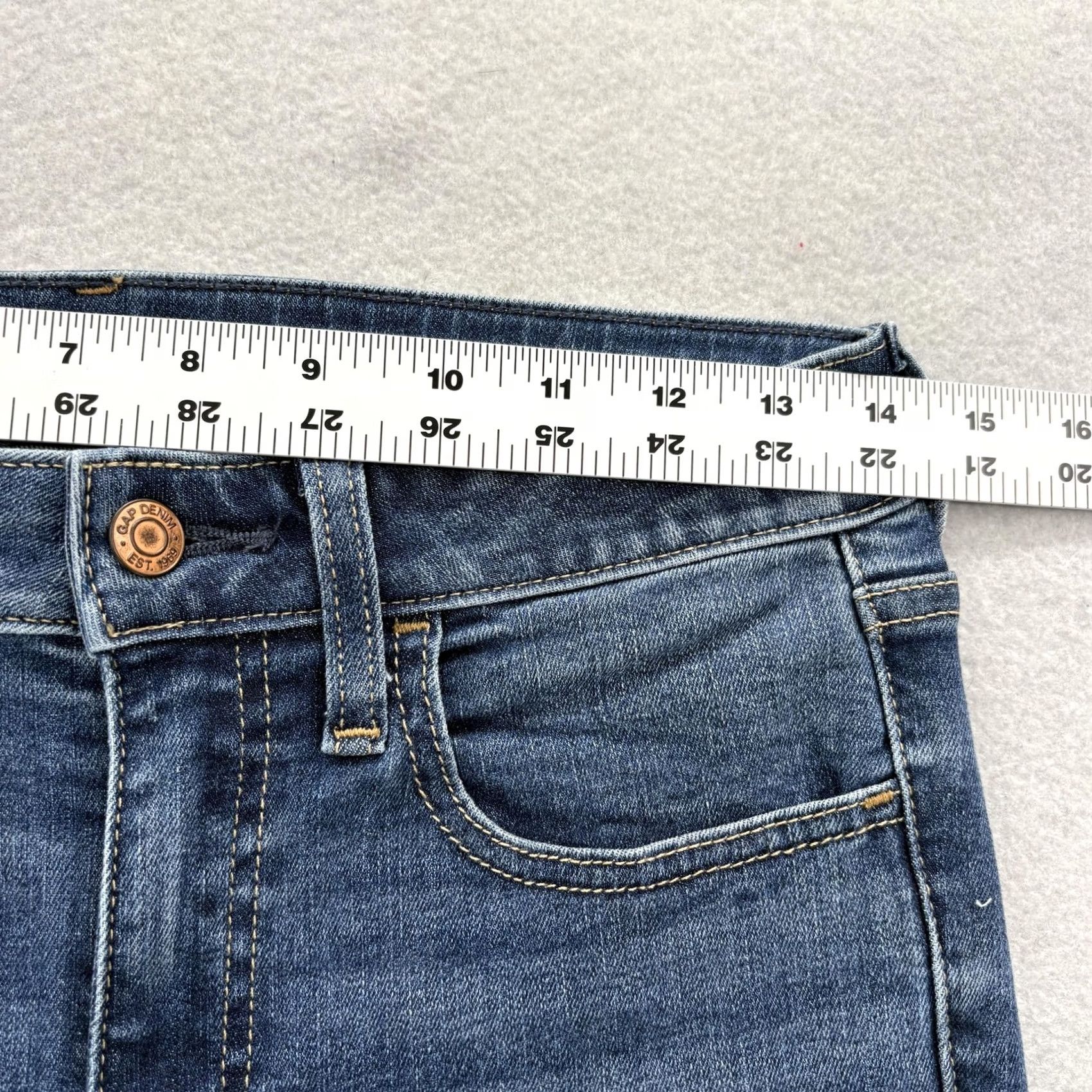 Gap Gap Jegging Jeans Womens 6 Blue Medium Wash Mid Rise Super Stretch NWT Size 28" / US 6 / IT 42 - 6 Thumbnail