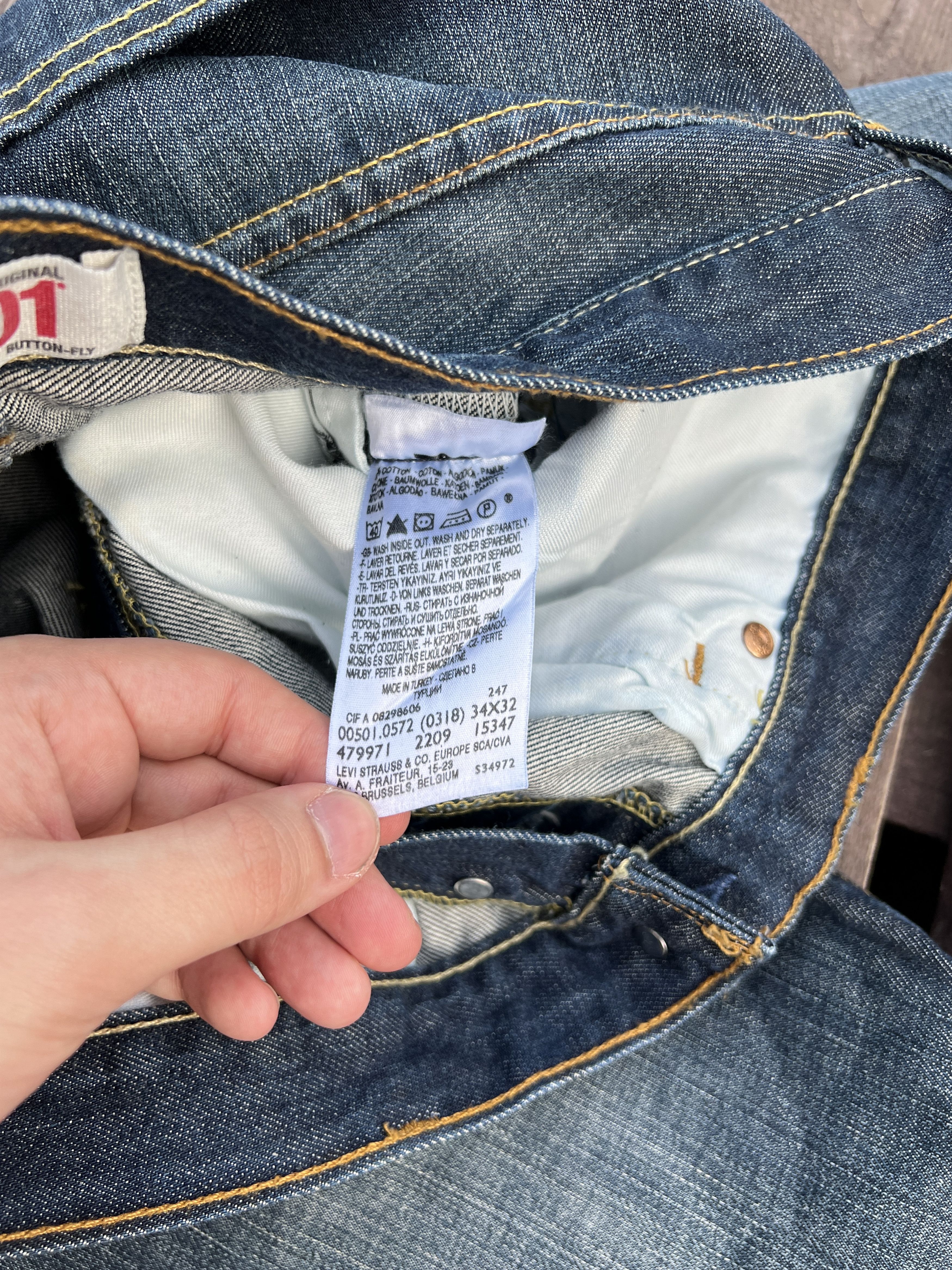 Levi's Levis 501 Vintage Washed Denim Jeans Size US 34 / EU 50 - 12 Thumbnail