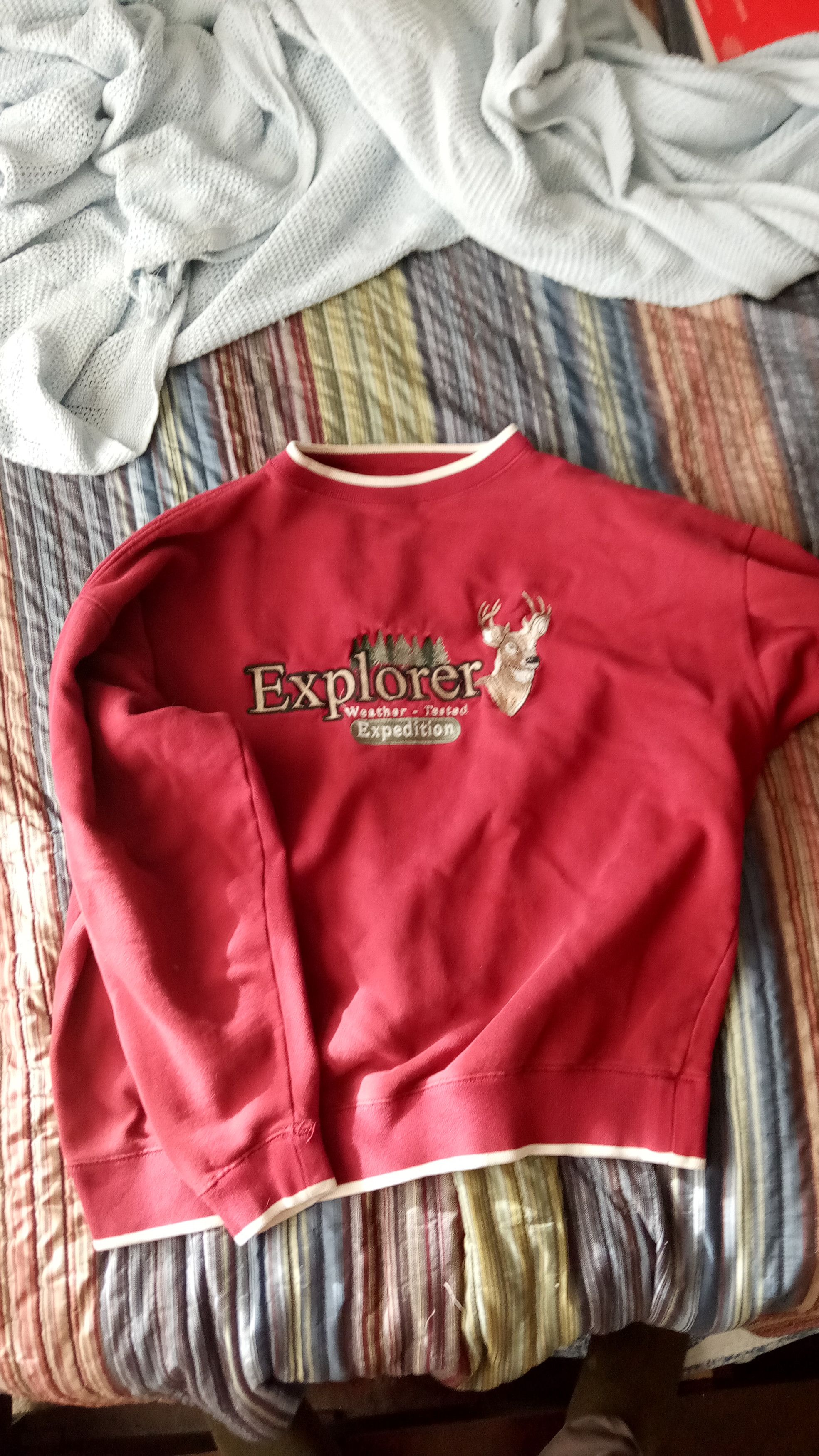 Vintage "Explorer" Sweatshirt Size US XL / EU 56 / 4 - 2 Thumbnail