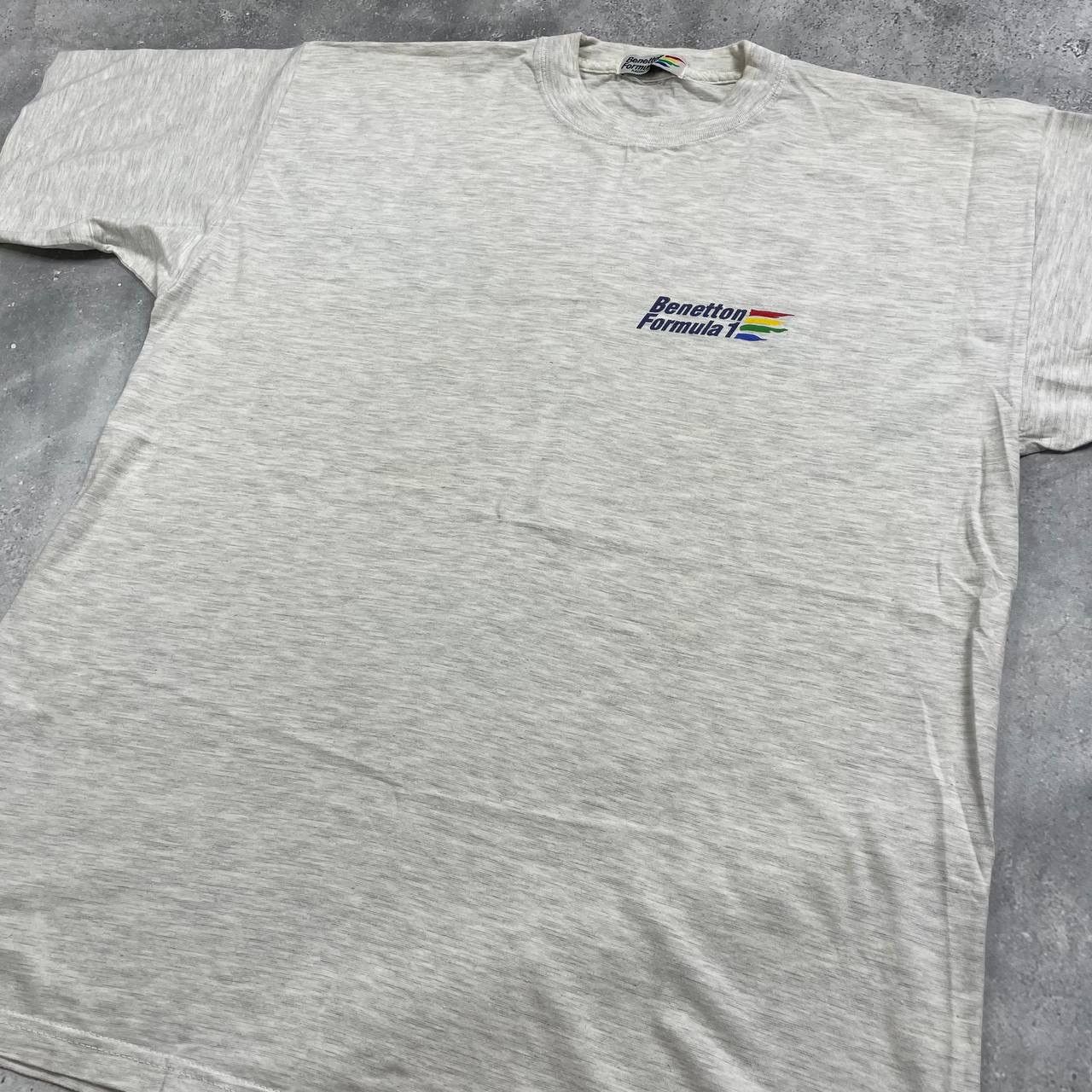 Formula 1 Vintage 90s Benetton Formula One 1 Racing T Shirt Gray L/XL Size US XL / EU 56 / 4 - 15 Thumbnail
