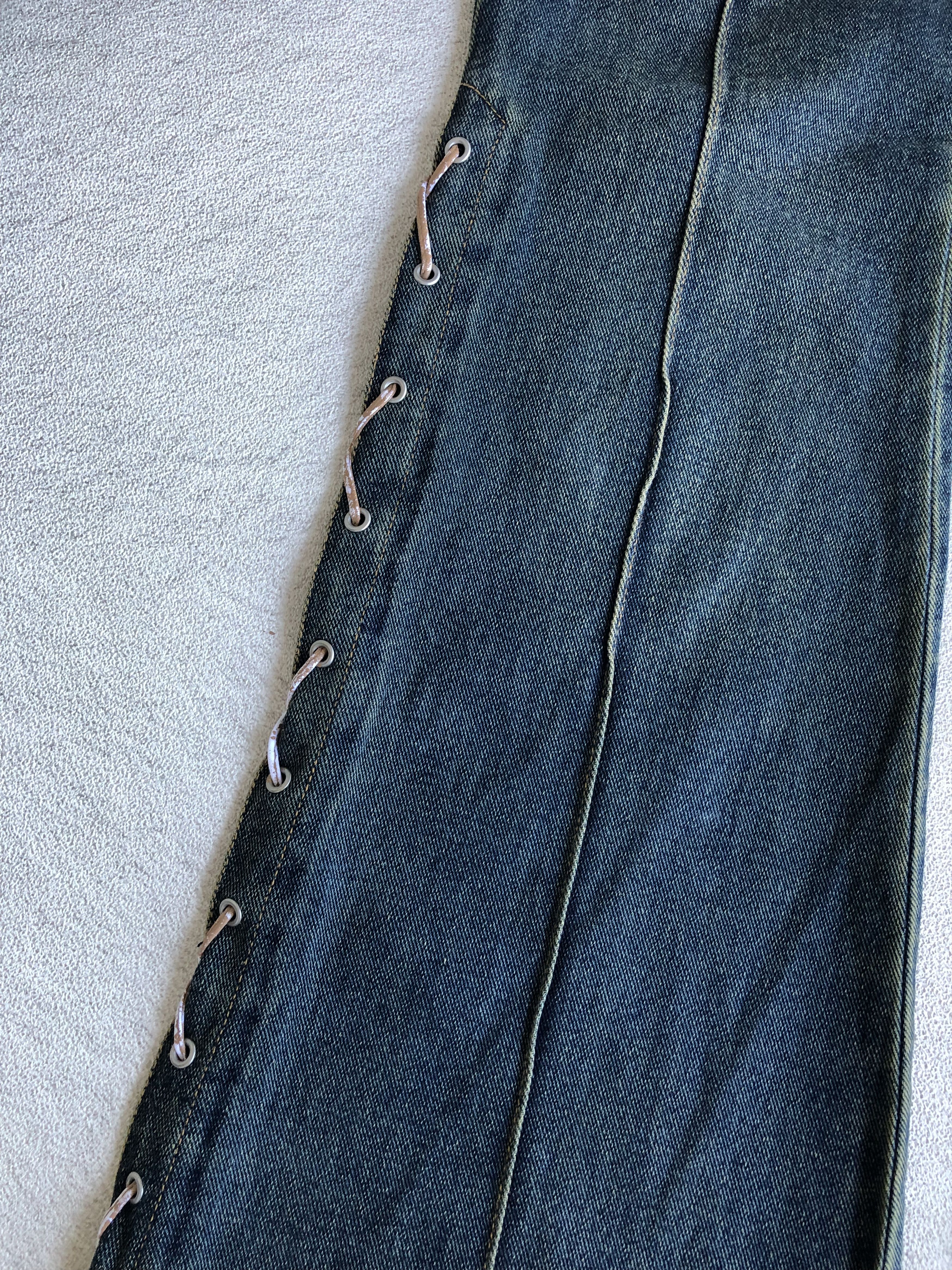 Japanese Brand Jouer aux echecs Y2K Flared Jeans Size US 33 - 9 Thumbnail