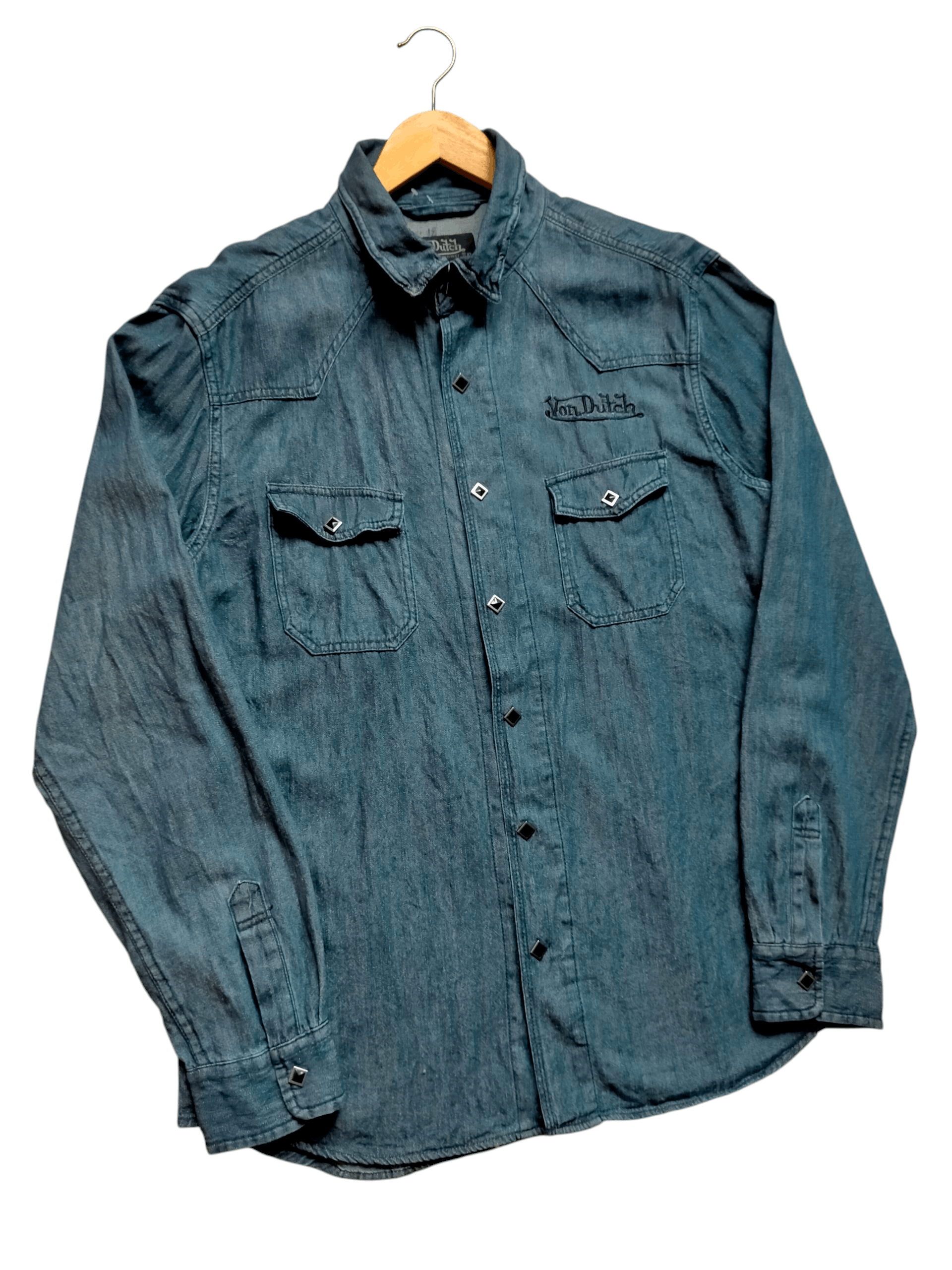 Von Dutch Von Dutch Denim Western Skulls Embroidered Button ups Size US XL / EU 56 / 4 - 3 Thumbnail