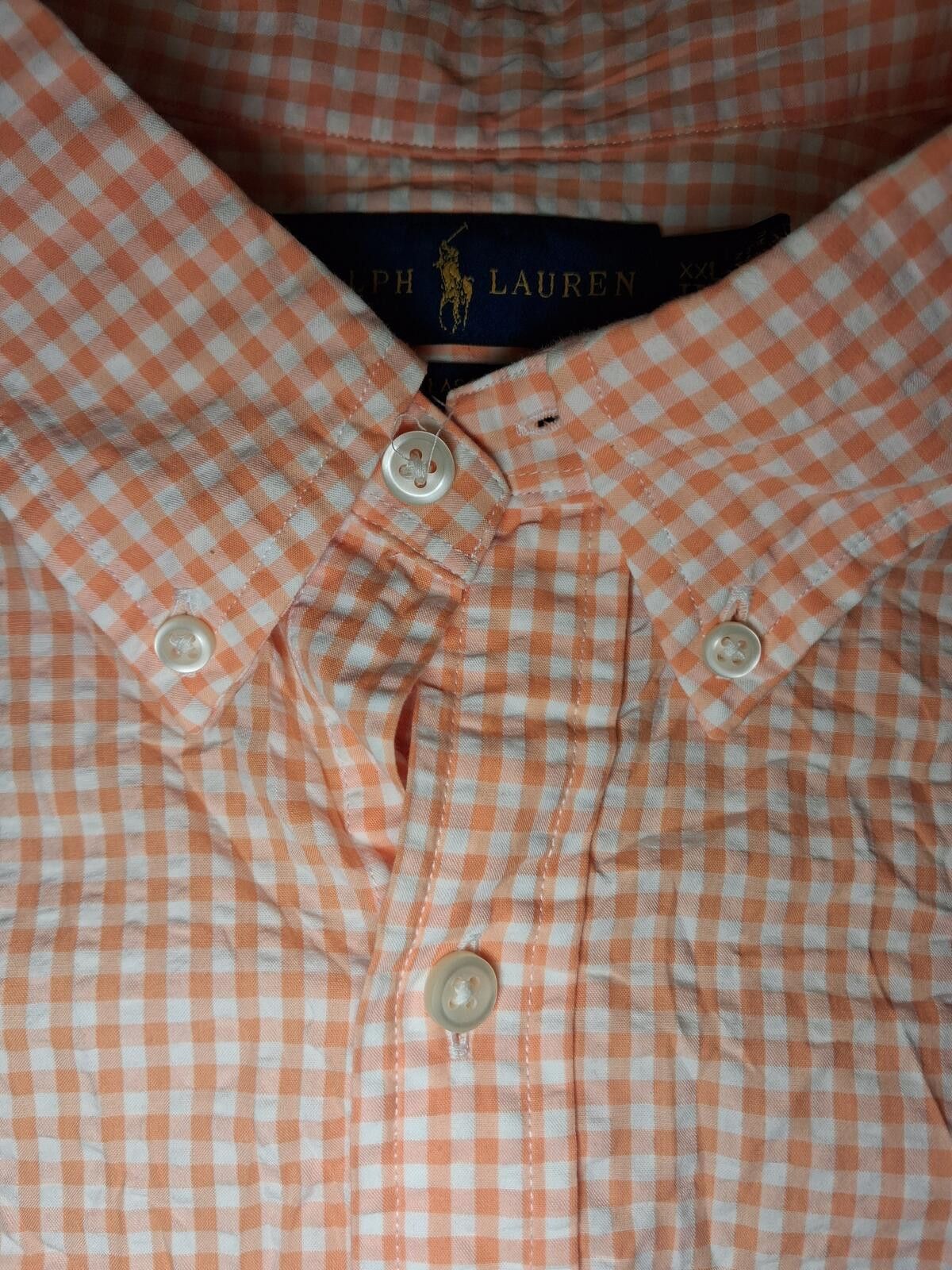 Polo Ralph Lauren Polo Ralph Lauren Button Up Shirt XXL Orange Check Cotton Size US XXL / EU 58 / 5 - 4 Thumbnail