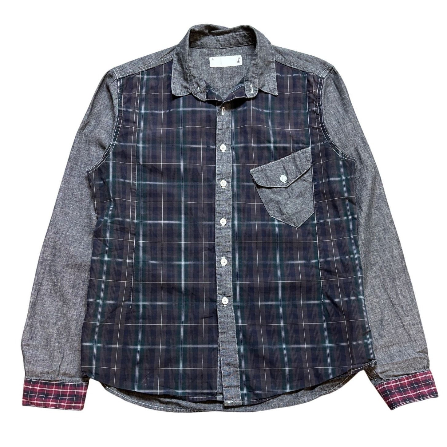 Prospective Flow Prospective Flow Plaid Pocket Button Up Shirt Men's Large Size US L / EU 52-54 / 3 - 1 Thumbnail