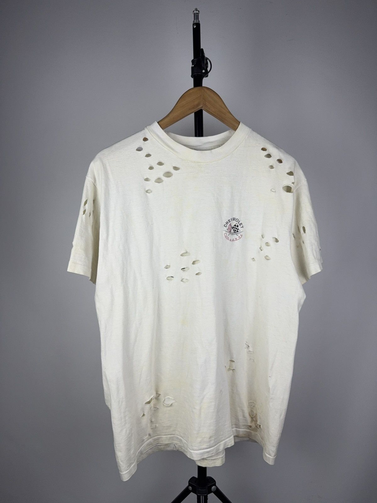 Vintage Vintage 90s Distressed Chevrolet Carvette Retro rare T Shirt Size US L / EU 52-54 / 3 - 1 Thumbnail
