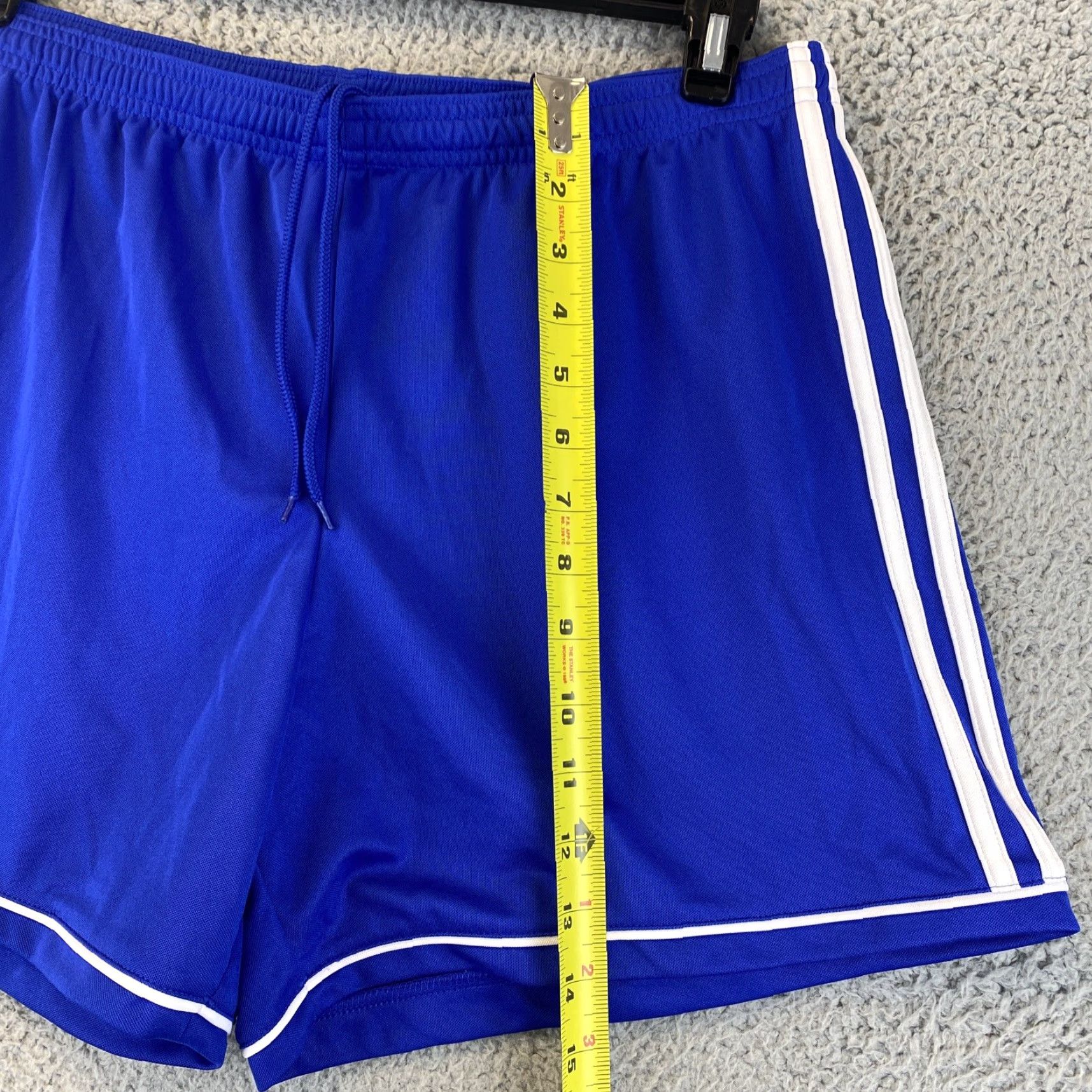 Adidas VINTAGE adidas Shorts Men Large Blue Athletic Soccer Climalite Drawstring Activewear Size US 33 - 5 Thumbnail