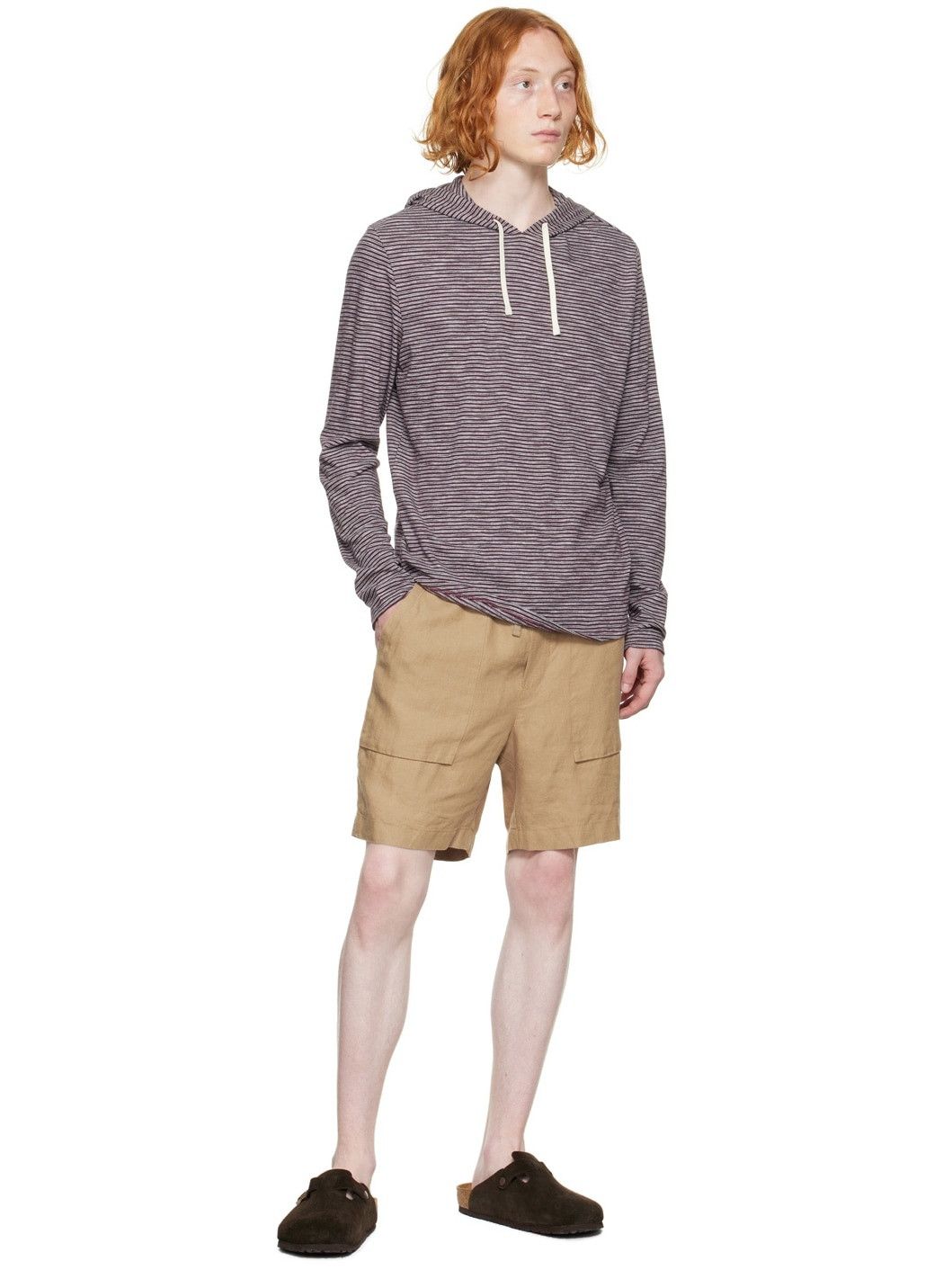 Vince Mens Vince Striped Slub Popover Hoodie Size US S / EU 44-46 / 1 - 3 Thumbnail