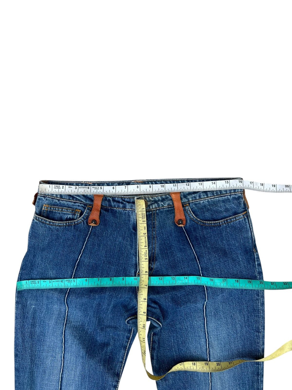 Japanese Brand Obelisk Japan Faded Denim Bootcut Jeans Size 32" / US 10 / IT 46 - 2 Thumbnail