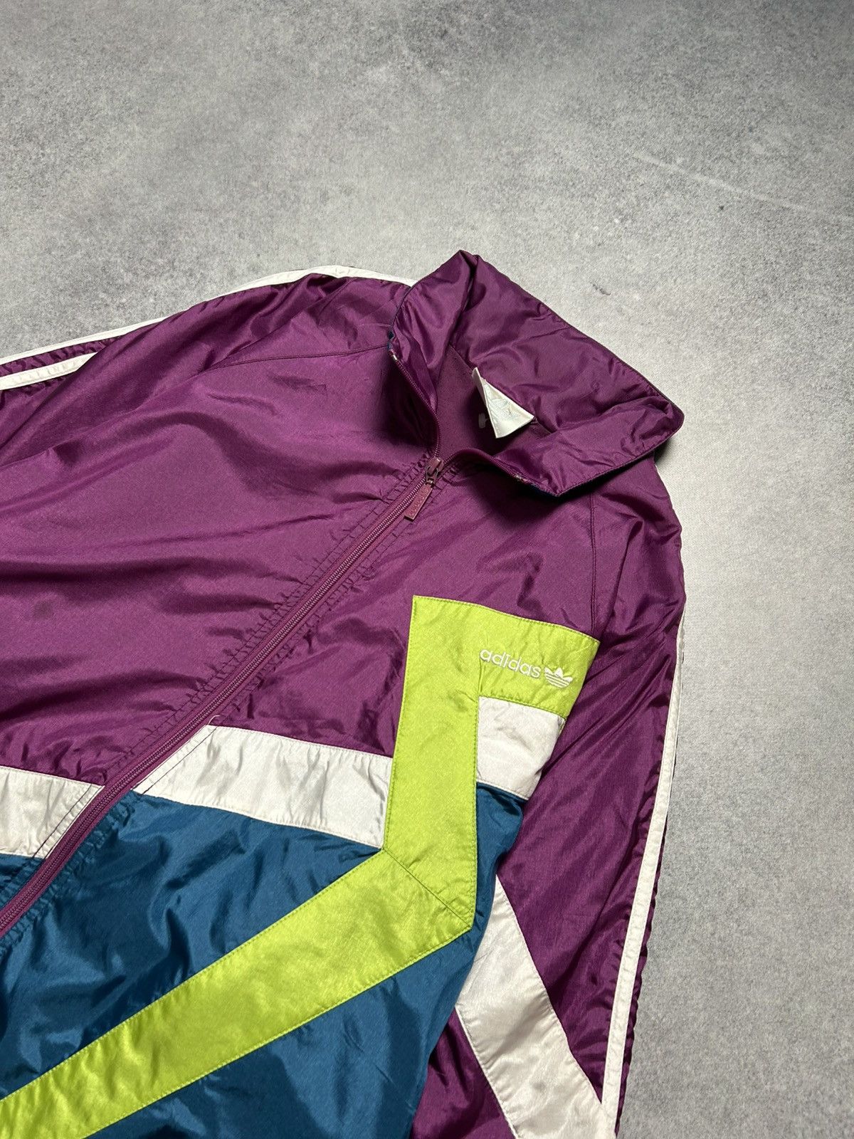 Adidas Vintage 90's Adidas Small Logo Track Jacket Retro Rave Y2K Size US L / EU 52-54 / 3 - 2 Thumbnail
