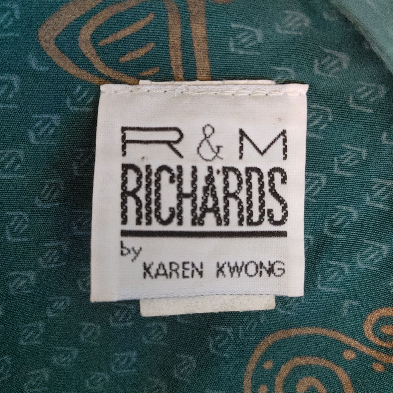 Other R&M Richards Karen Kwong Women's 16 Blue Gold OnePiece Shirt Size XXL / US 16-18 / IT 52-54 - 4 Thumbnail