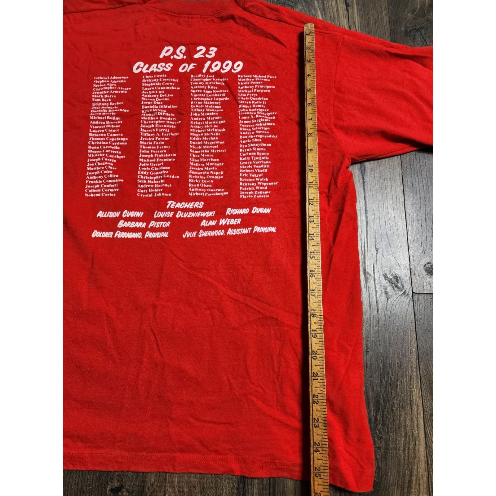 Fruit Of The Loom VINTAGE Fruit of the Loom Mens T-Shirt L Crew Neck Short Sleeve Red 90s School Class Of 99 Logo Graphic All Seasons Size US L / EU 52-54 / 3 - 3 Thumbnail