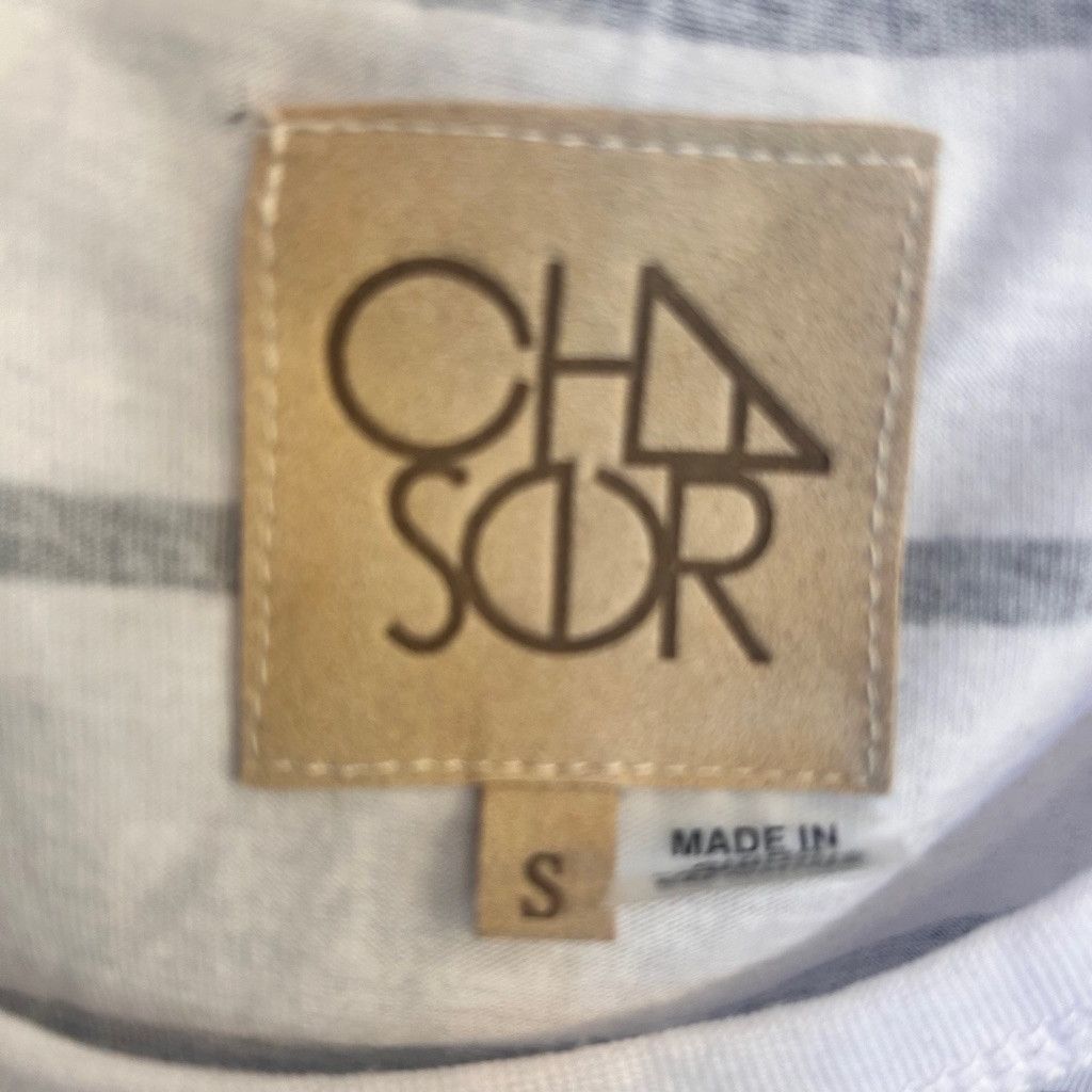 Chaser Brand Women's Chaser Tank Top S White w/blue Striped Size S / US 4 / IT 40 - 3 Thumbnail