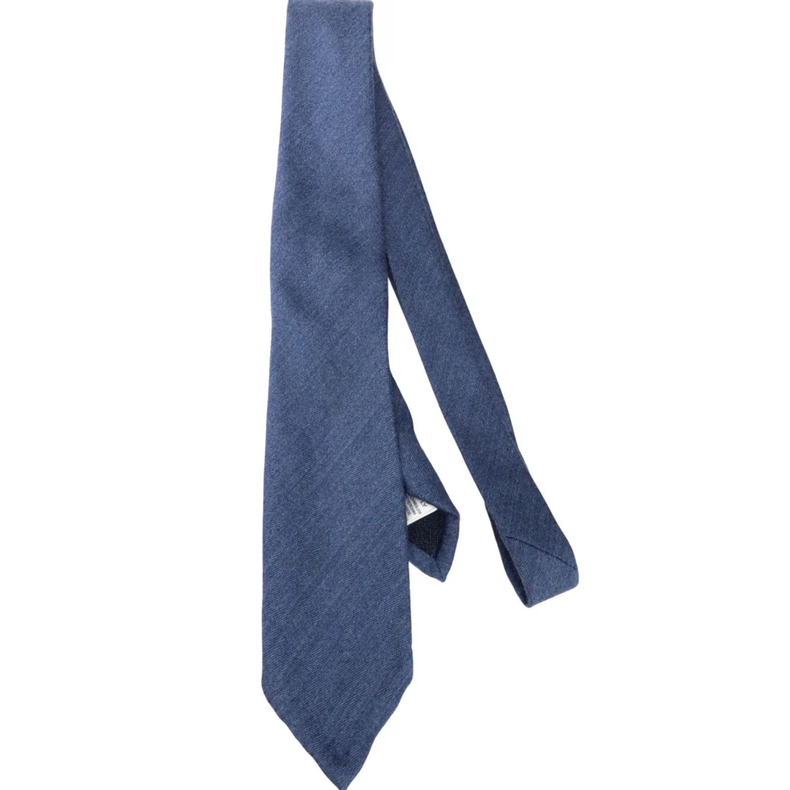 Suitsupply Suitsupply Tie Men's 150 x 8 CM Silk & Wool Pointed Classic Blue Tie Size ONE SIZE - 4 Thumbnail