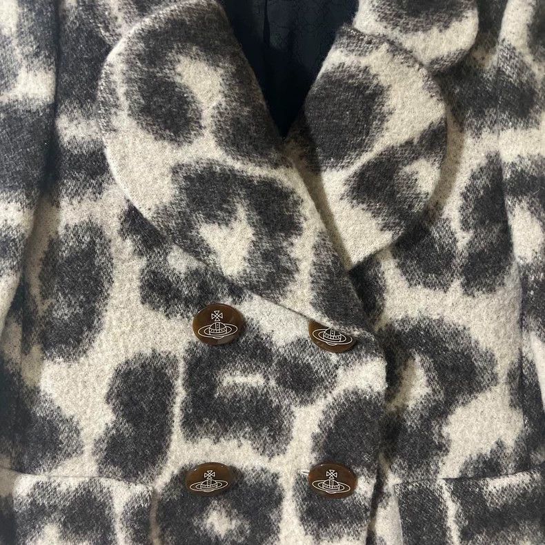Vivienne Westwood Vivienne Westwood Love double heart leopard print wool jac Size S / US 4 / IT 40 - 6 Thumbnail