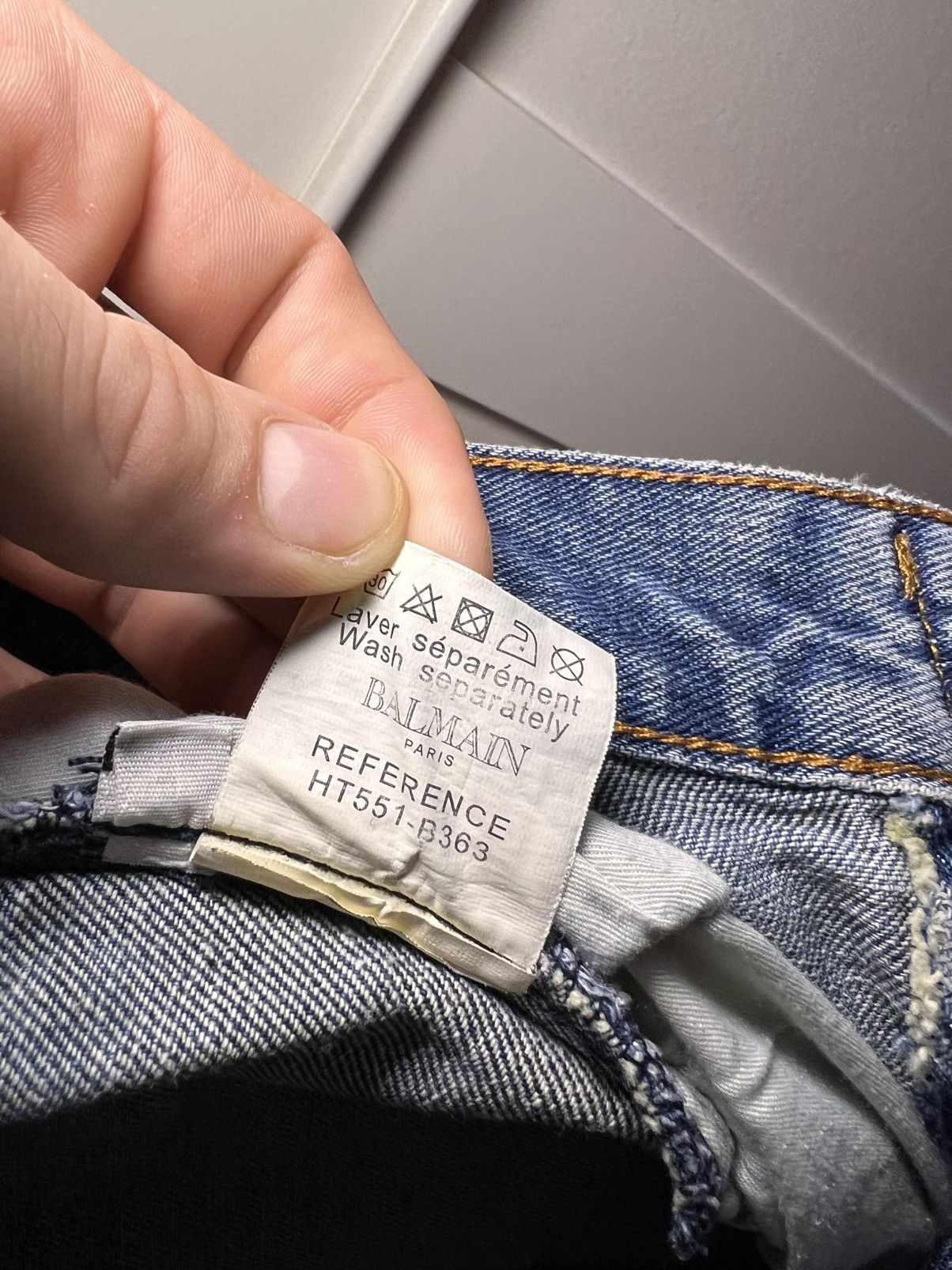 Balmain Vintage Balmain biker jeans Size US 34 / EU 50 - 12 Thumbnail