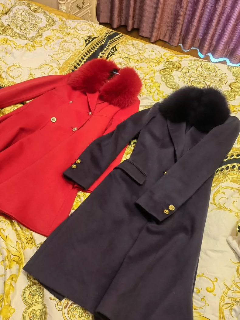 Versace Versace Main line wool fur collar coat Size M / US 6-8 / IT 42-44 - 5 Thumbnail