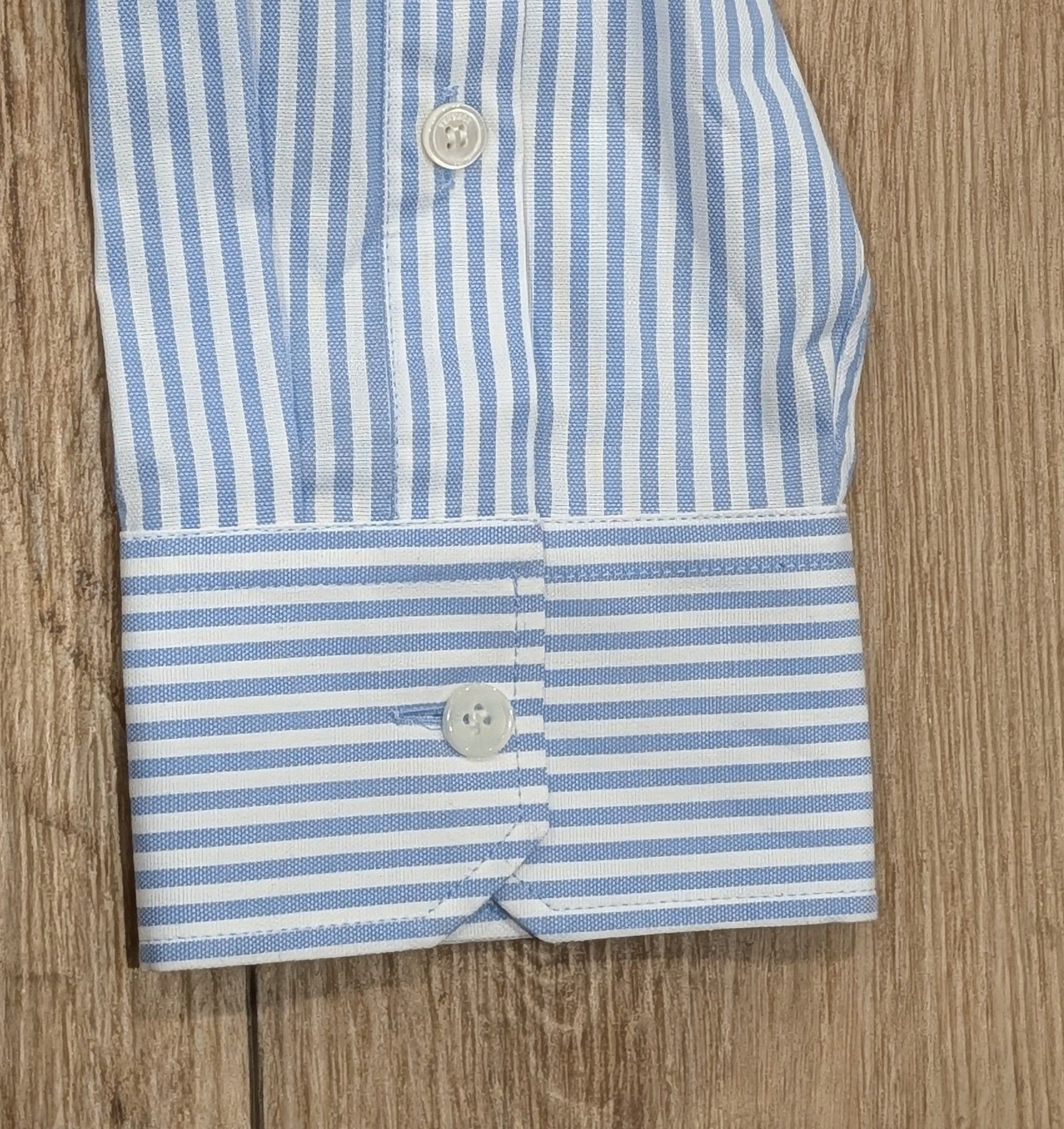 Versace VERSACE Striped LS Button Up Shirt Light Blue 50 Size US M / EU 48-50 / 2 - 6 Thumbnail