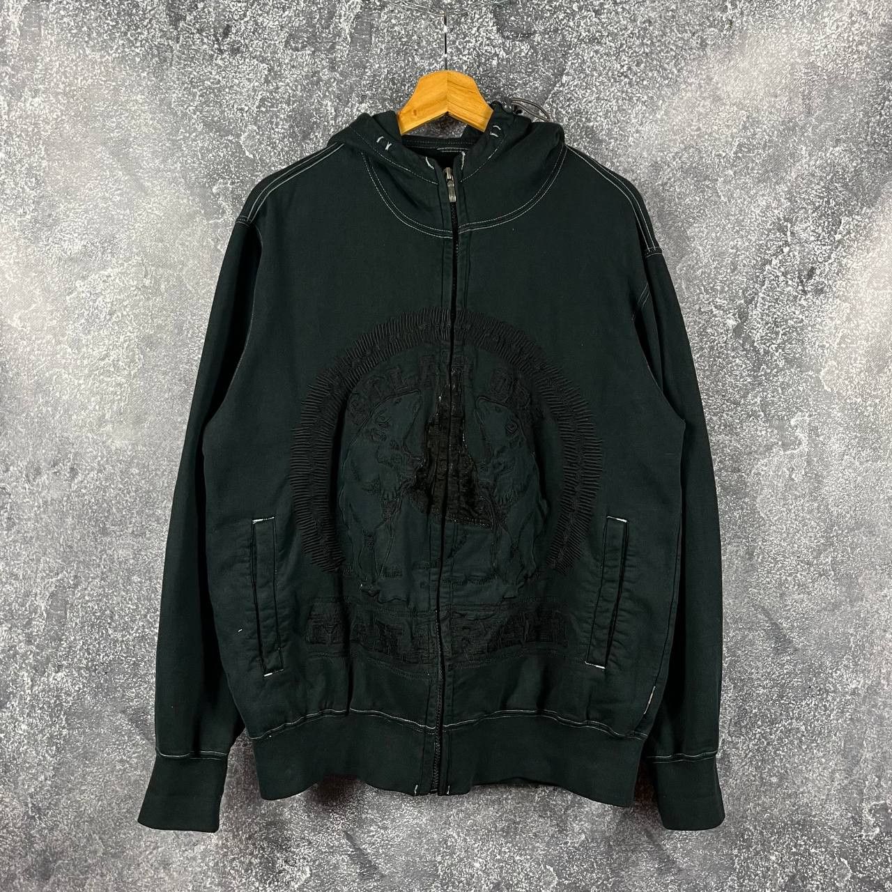 Maharishi Polar Ops Bears Embroidered Zip Hoodie Vintage