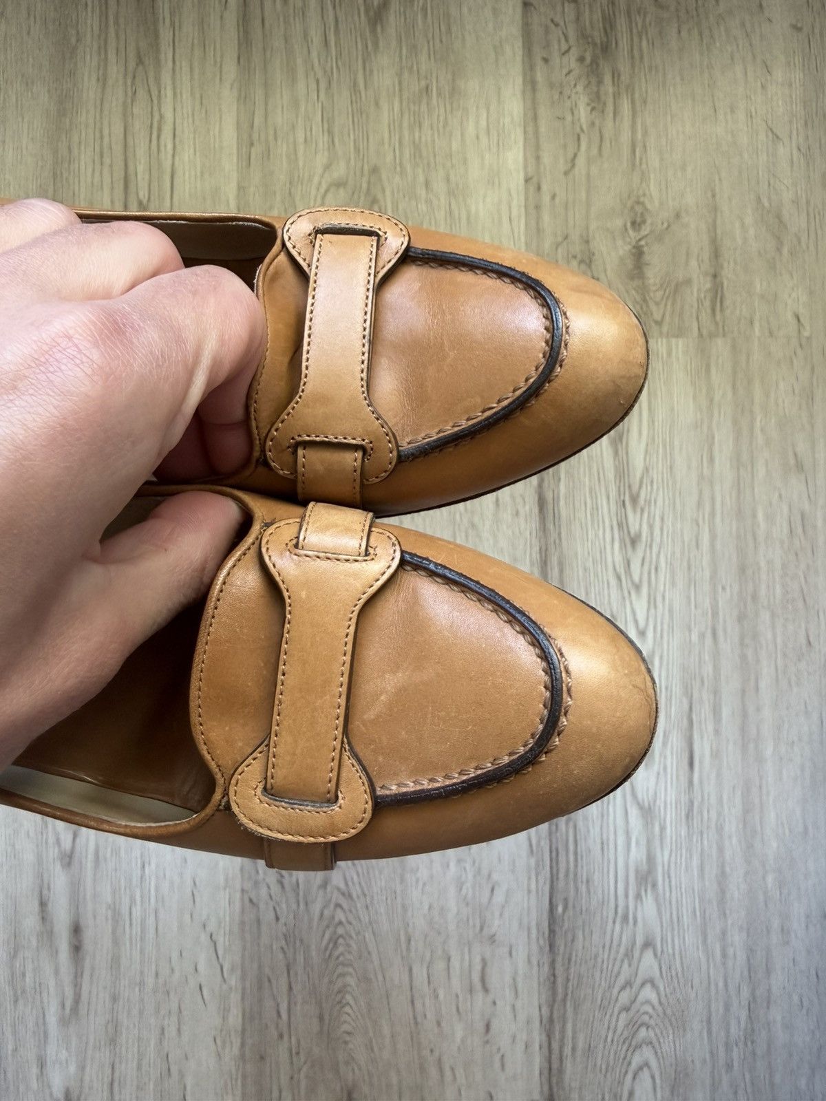 Ralph Lauren Purple Label Ralph Lauren Collection Italy Leather Loafer Pumps Tan High Size US 9.5 / IT 39.5 - 4 Thumbnail